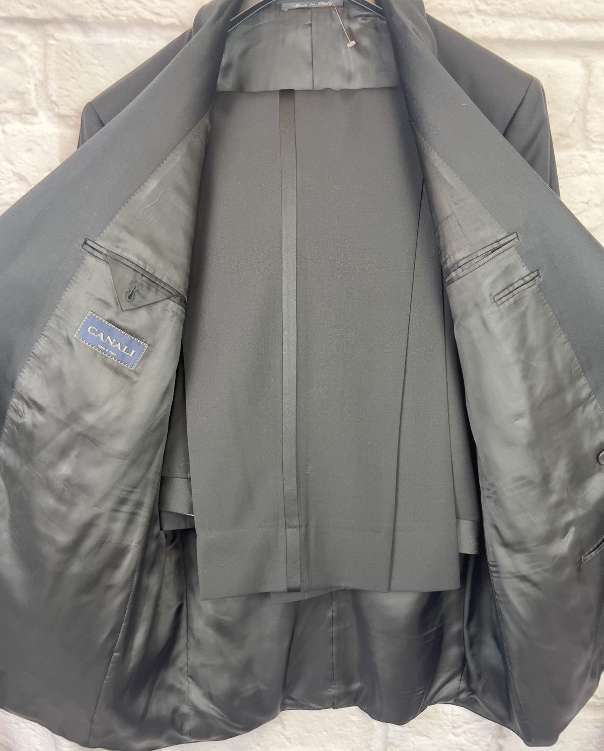 Canali Canali Black Double-Breasted Tuxedo Suit Size 42L - 3 Thumbnail