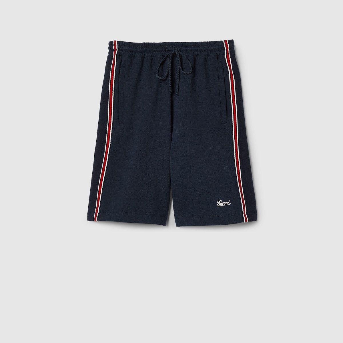 Gucci o1s1wg110925 Cotton Jersey Basketball Shorts in Navy blue Size US 34 / EU 50 - 1 Thumbnail