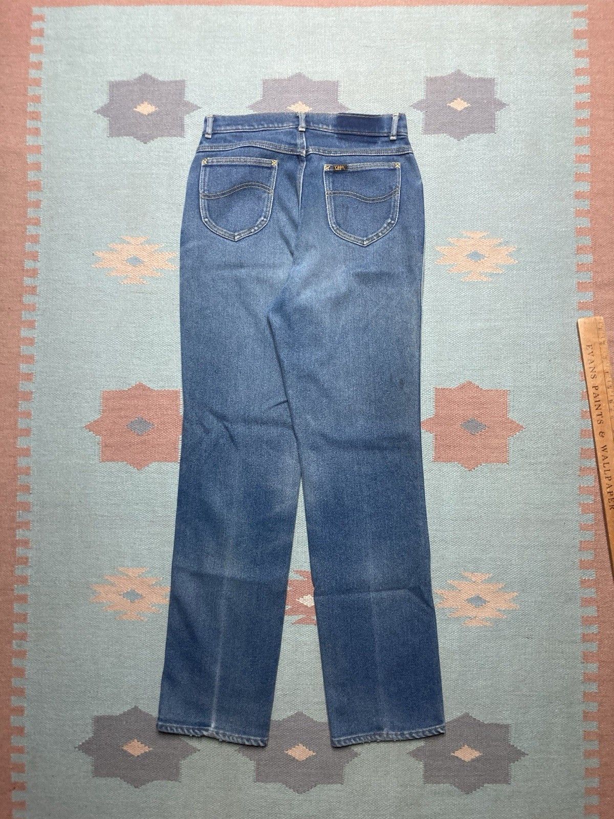 Vintage 70s lee riders jeans faded worn whiskers straight 14 28x32 Size 28" / US 6 / IT 42 - 7 Thumbnail