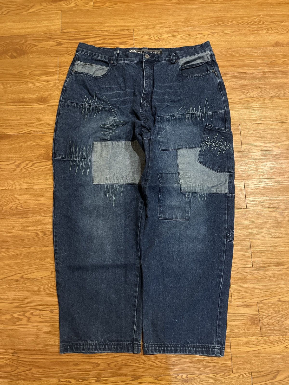 Vintage vintage y2k baggy patchwork noiz jeans Size US 39 - 2 Thumbnail