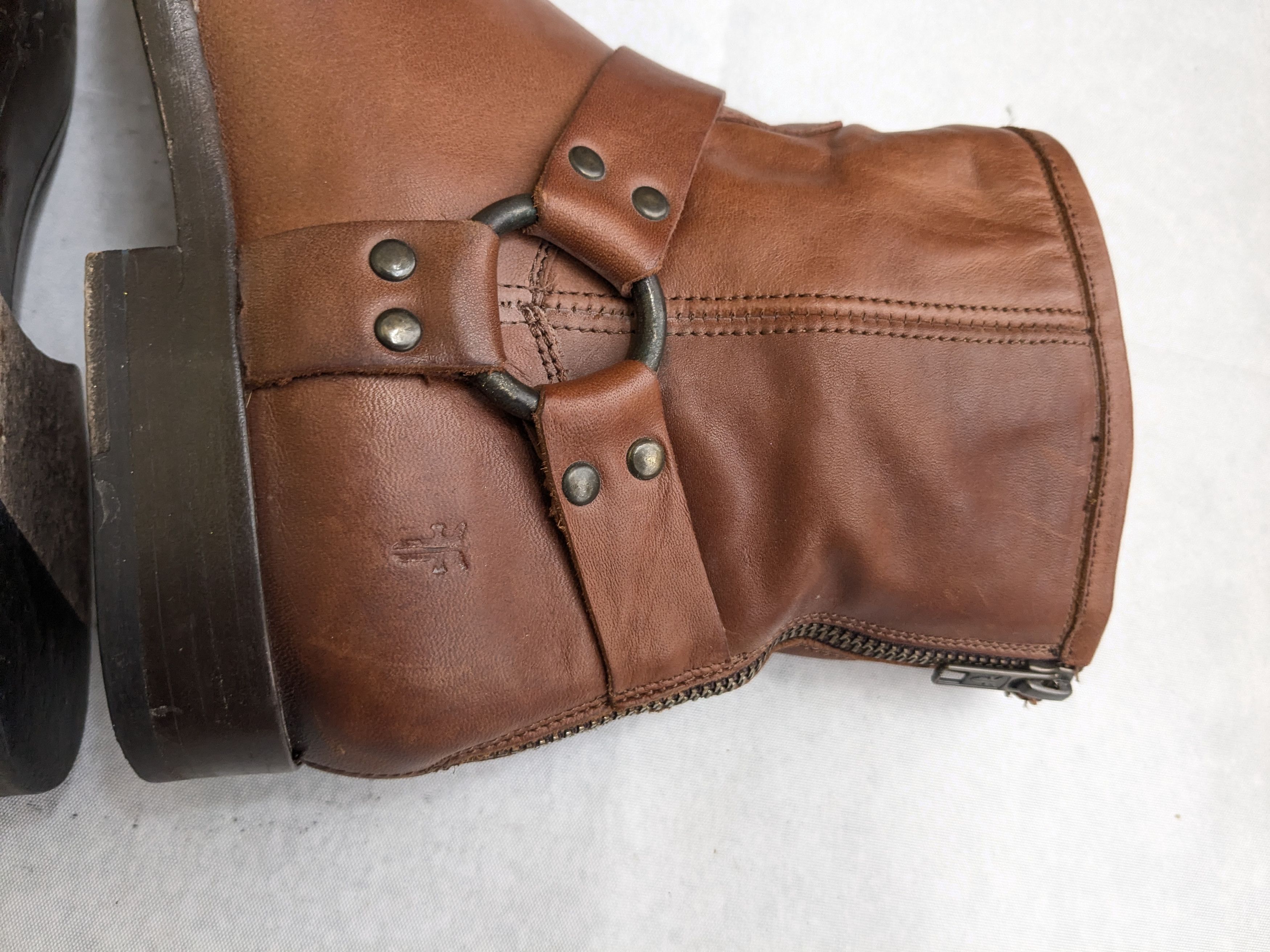 Frye Frye Harness Boots Brown Leather 7.5 Leather Buckle Harness Size US 7.5 / EU 40-41 - 11 Thumbnail