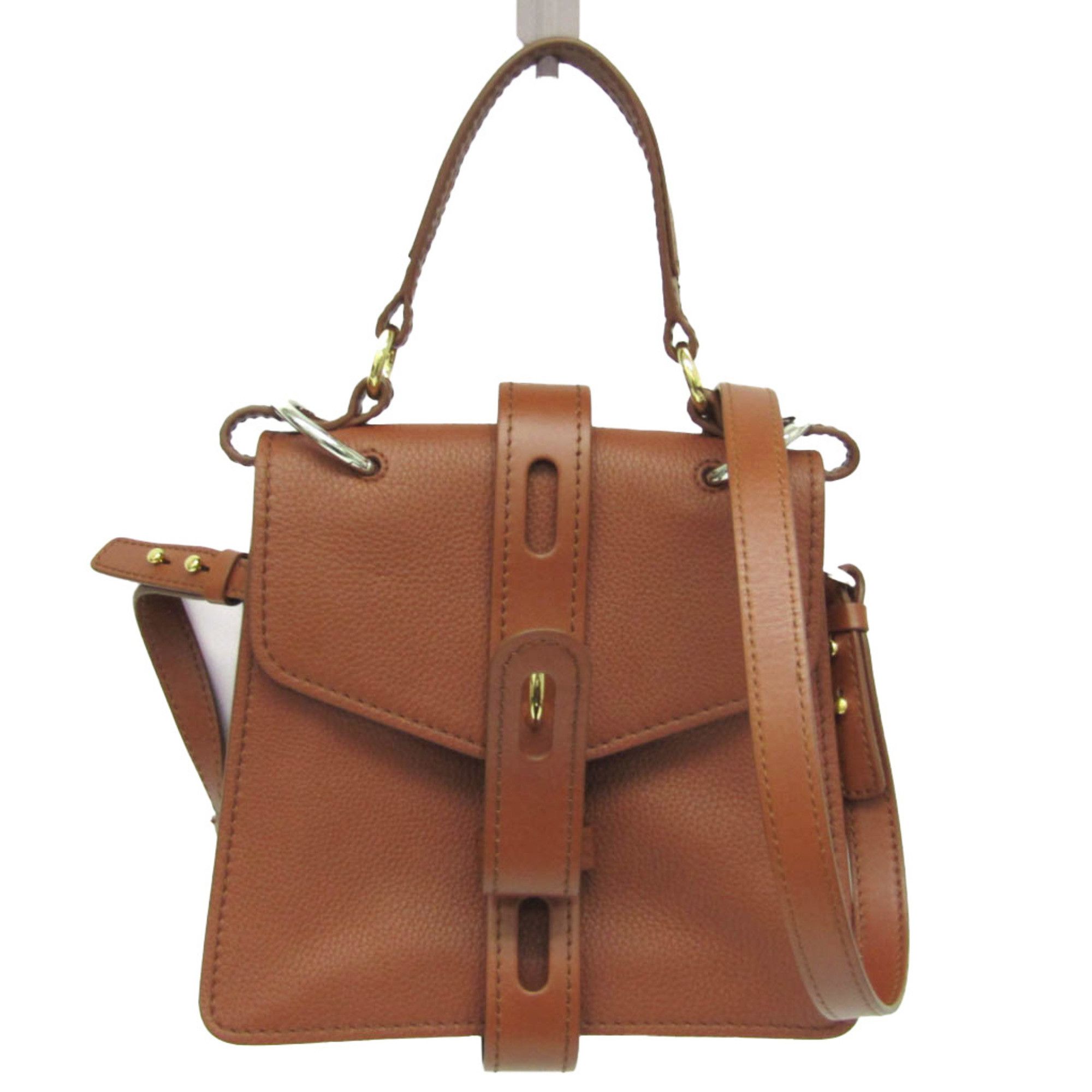 image of Chloe Chloé Aby S20B71P Women's Leather Shoulder Bag Red Brown