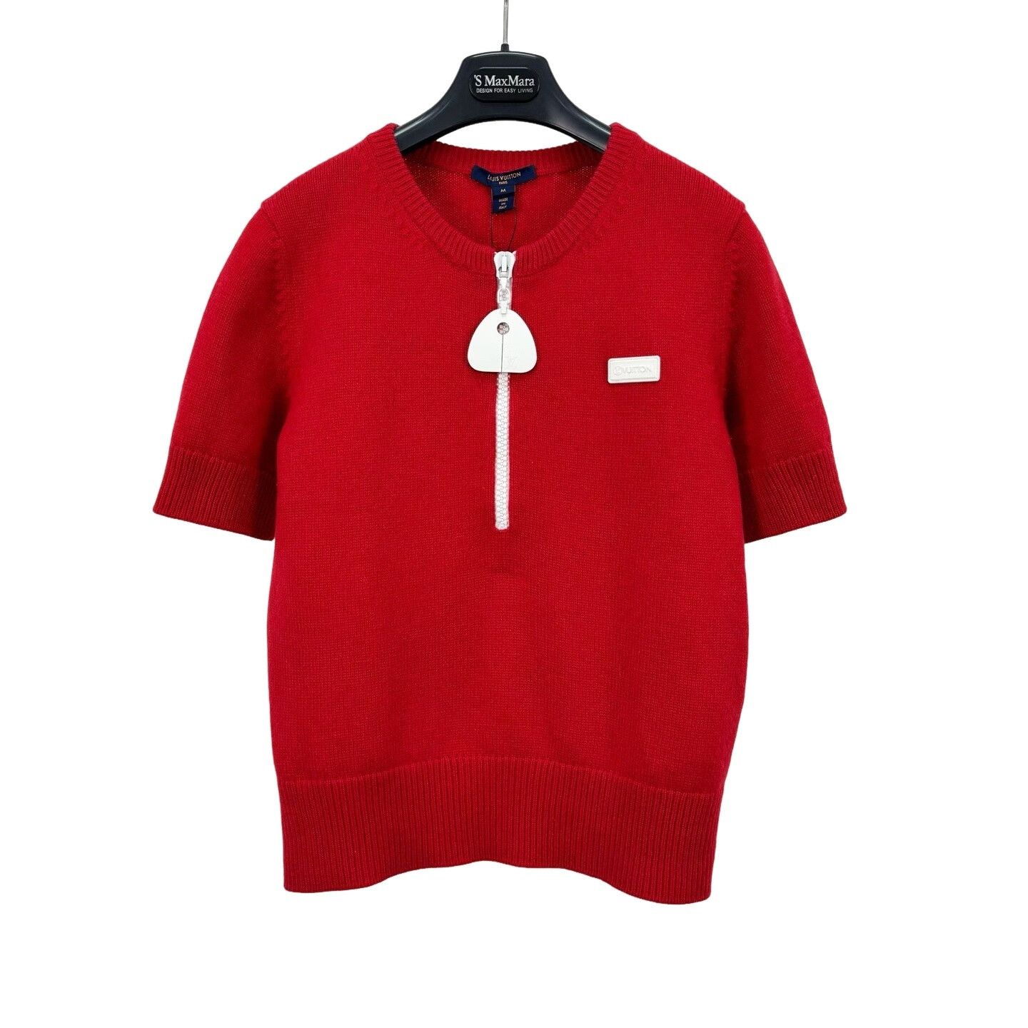 Louis Vuitton Louis Vuitton Red Zip Knit Sweater Size M Size M / US 6-8 / IT 42-44 - 1 Thumbnail