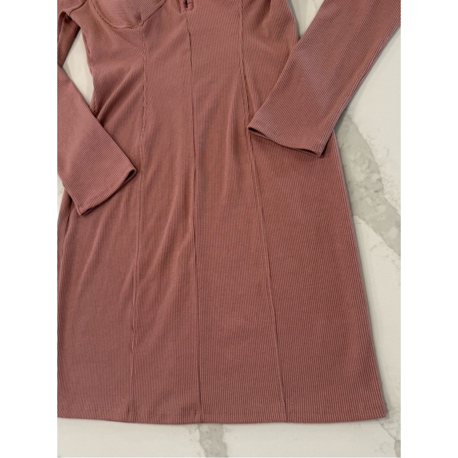 ASTR The Label ASTR The Label Ribbed Long Sleeve Bodycon Dress Womens XL Size XL / US 12-14 / IT 48-50 - 6 Thumbnail