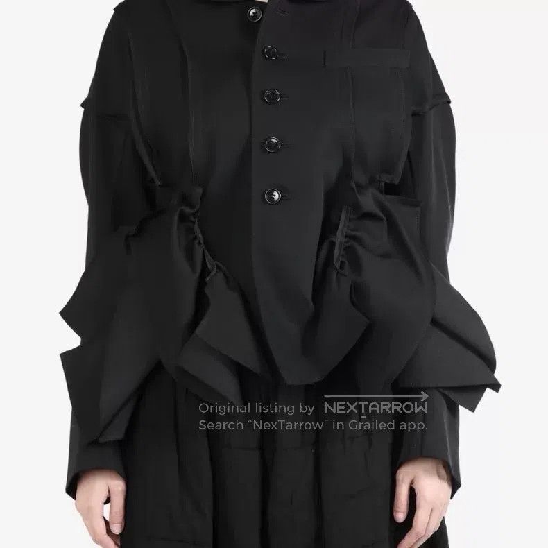 Comme des Garcons Comme Des Garcons Pleated Petal Collar Jacket Size S / US 4 / IT 40 - 3 Thumbnail