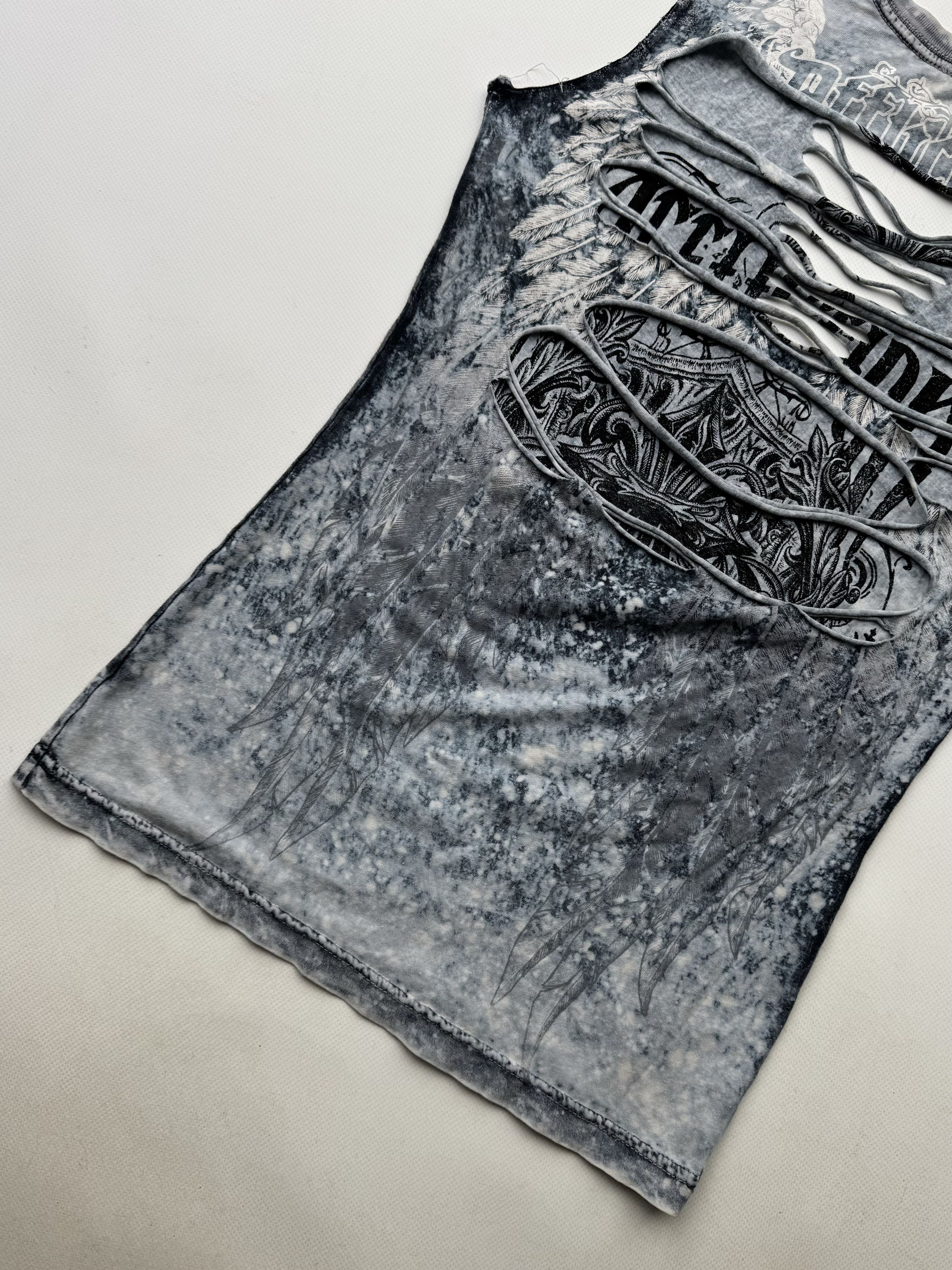 Affliction Affliction Vintage Distressed Tank Top (375) Size S / US 4 / IT 40 - 6 Thumbnail