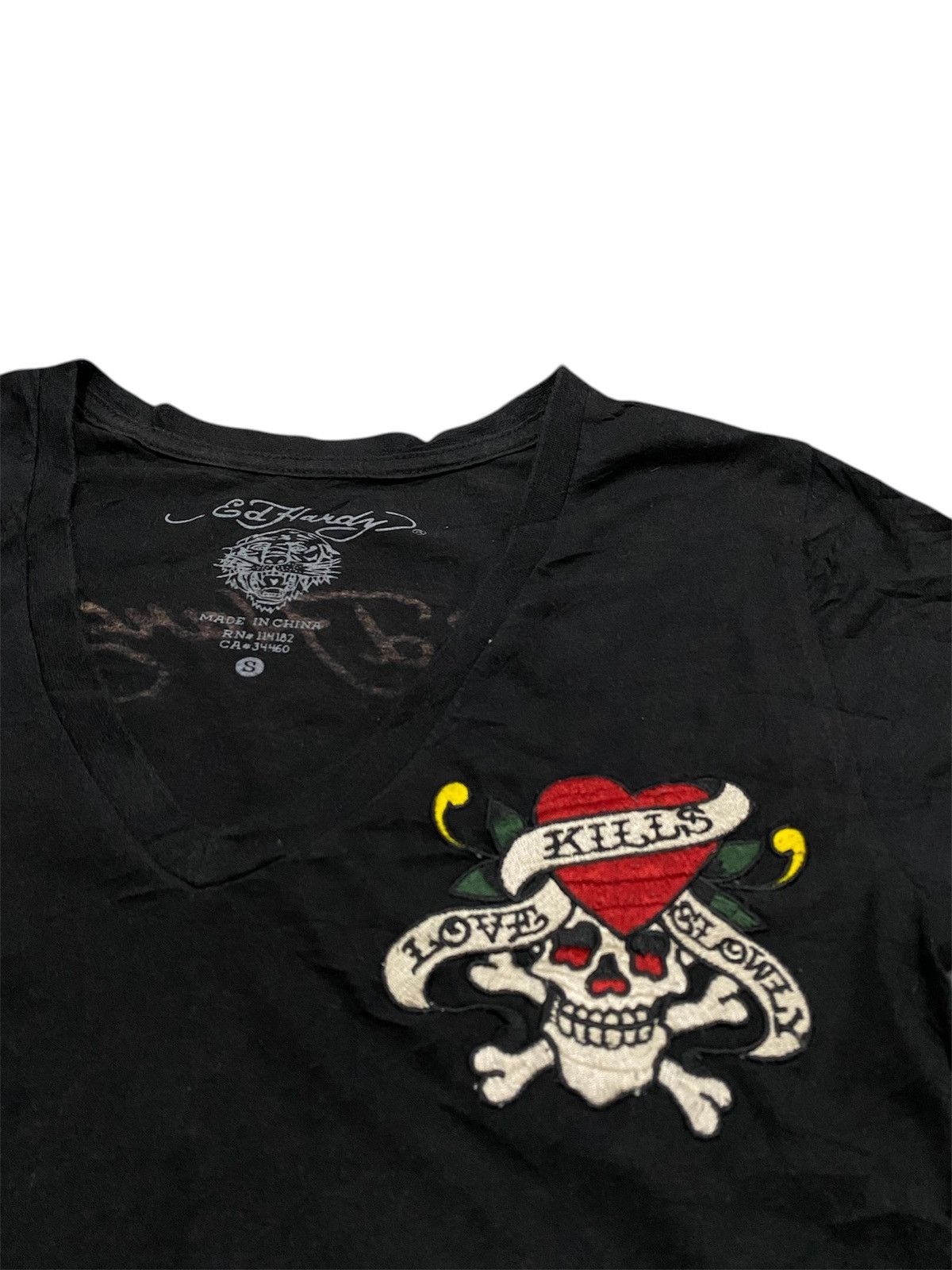 Ed Hardy Y2k Ed Hardy V-neck tshirt Size S / US 4 / IT 40 - 3 Thumbnail