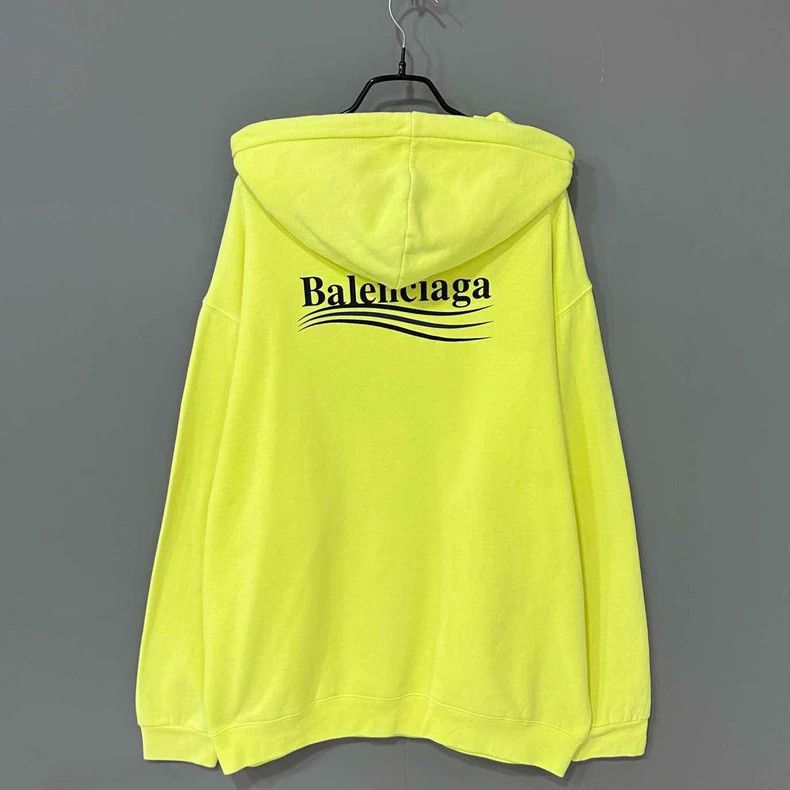 Balenciaga Balenciaga Fluorescent Yellow Coke Logo Sweatshirt Size US S / EU 44-46 / 1 - 4 Thumbnail