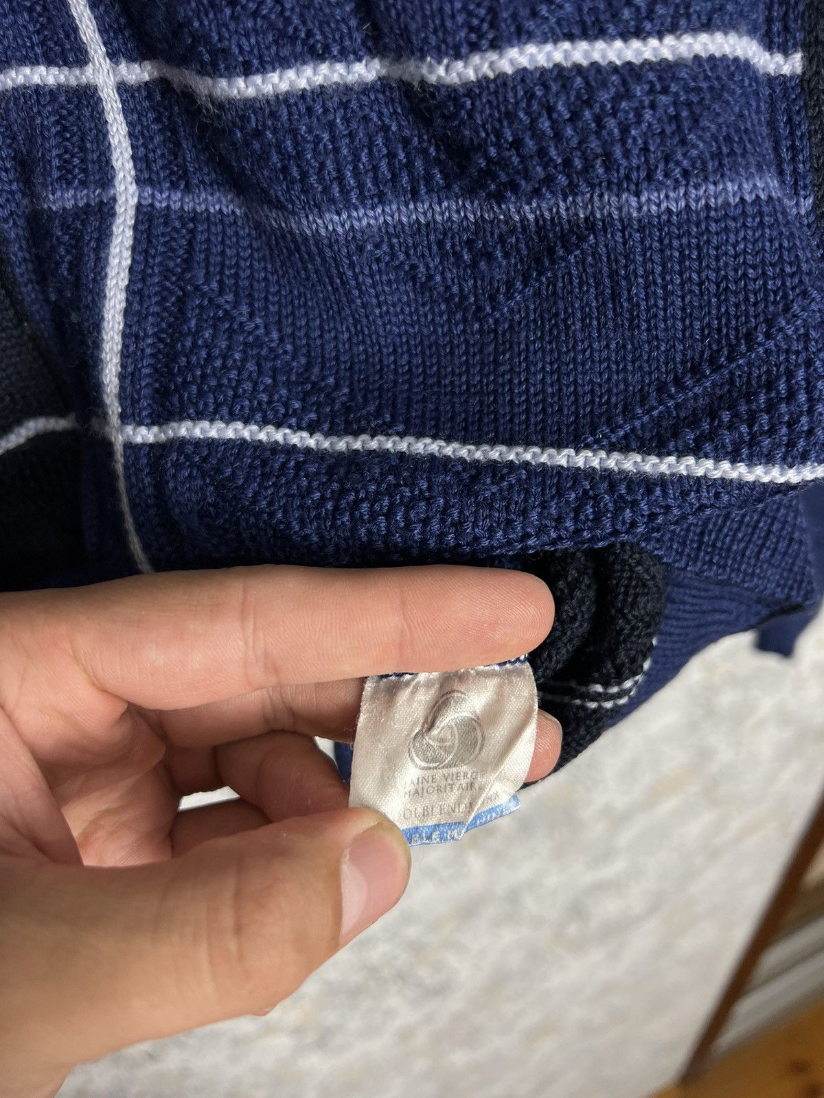 Lacoste × Vintage 🐊 Vintage 90's Lacoste Knitted Baggy Wool Sweater Japan Y2K Size US L / EU 52-54 / 3 - 6 Thumbnail
