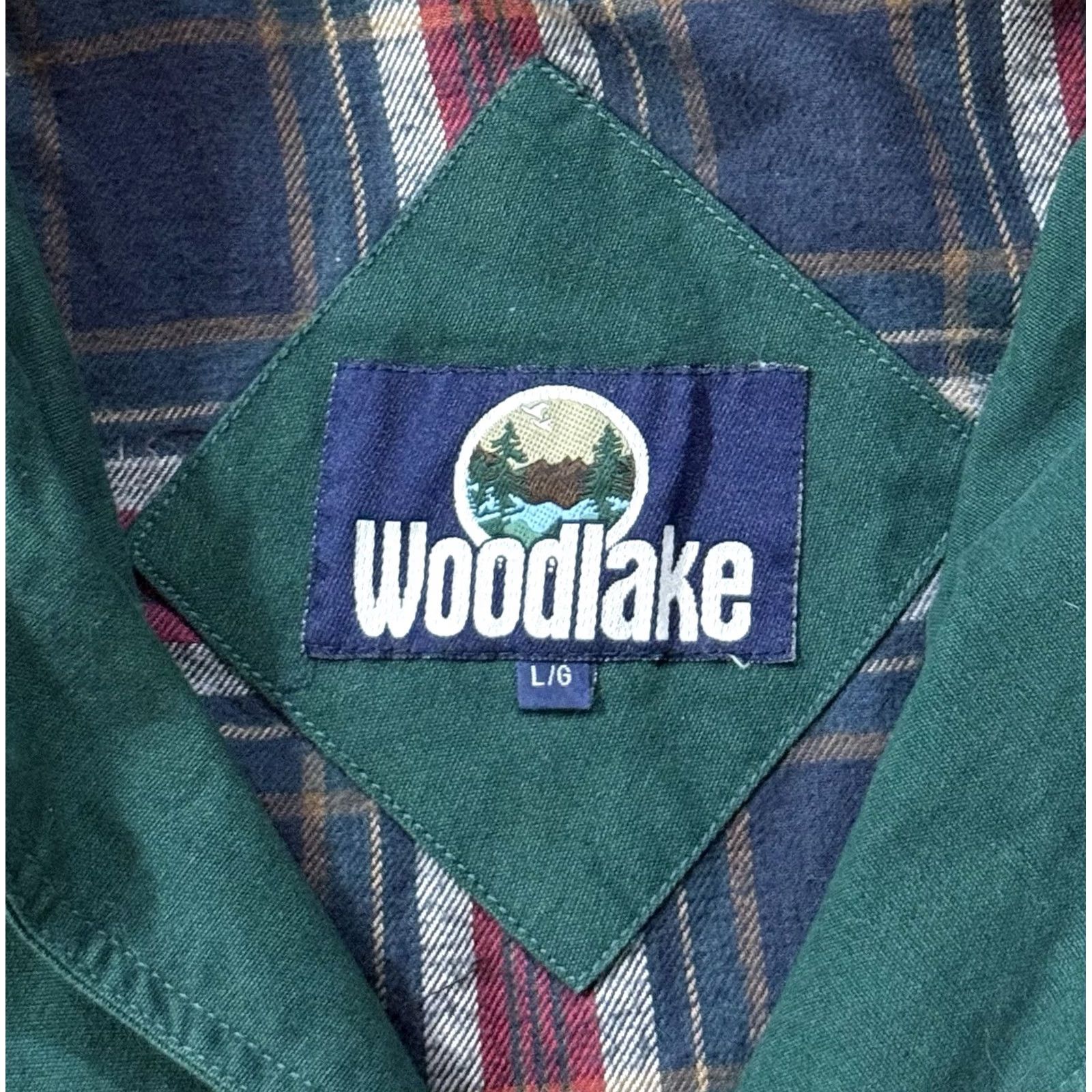 Vintage VINTAGE Woodlake Jacket Shirt Coat Chore Utility Hunting 90s Corduroy Collar Green L Men Regular Warm Size US L / EU 52-54 / 3 - 6 Thumbnail