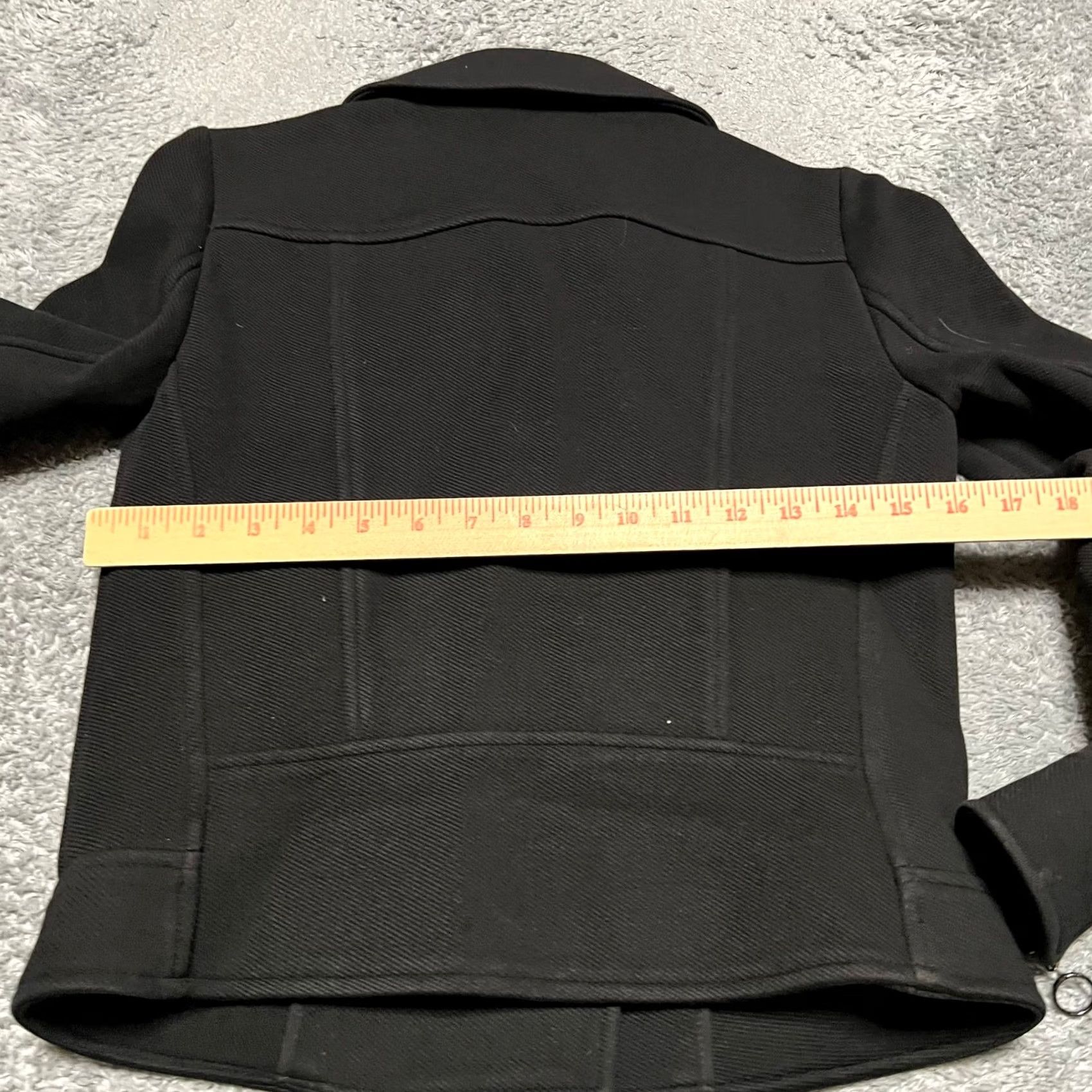 Ann Taylor Ann Taylor Jacket Womens Petite 0P Black Cotton Blend Moto Biker Zip Jacket Knit Size XS / US 0-2 / IT 36-38 - 4 Thumbnail