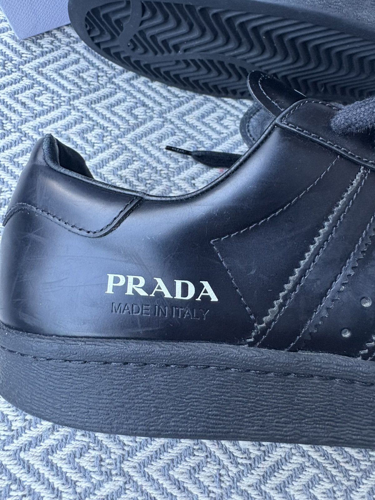 Adidas × Prada Prada Superstar Black Size US 8.5 / EU 41-42 - 4 Thumbnail