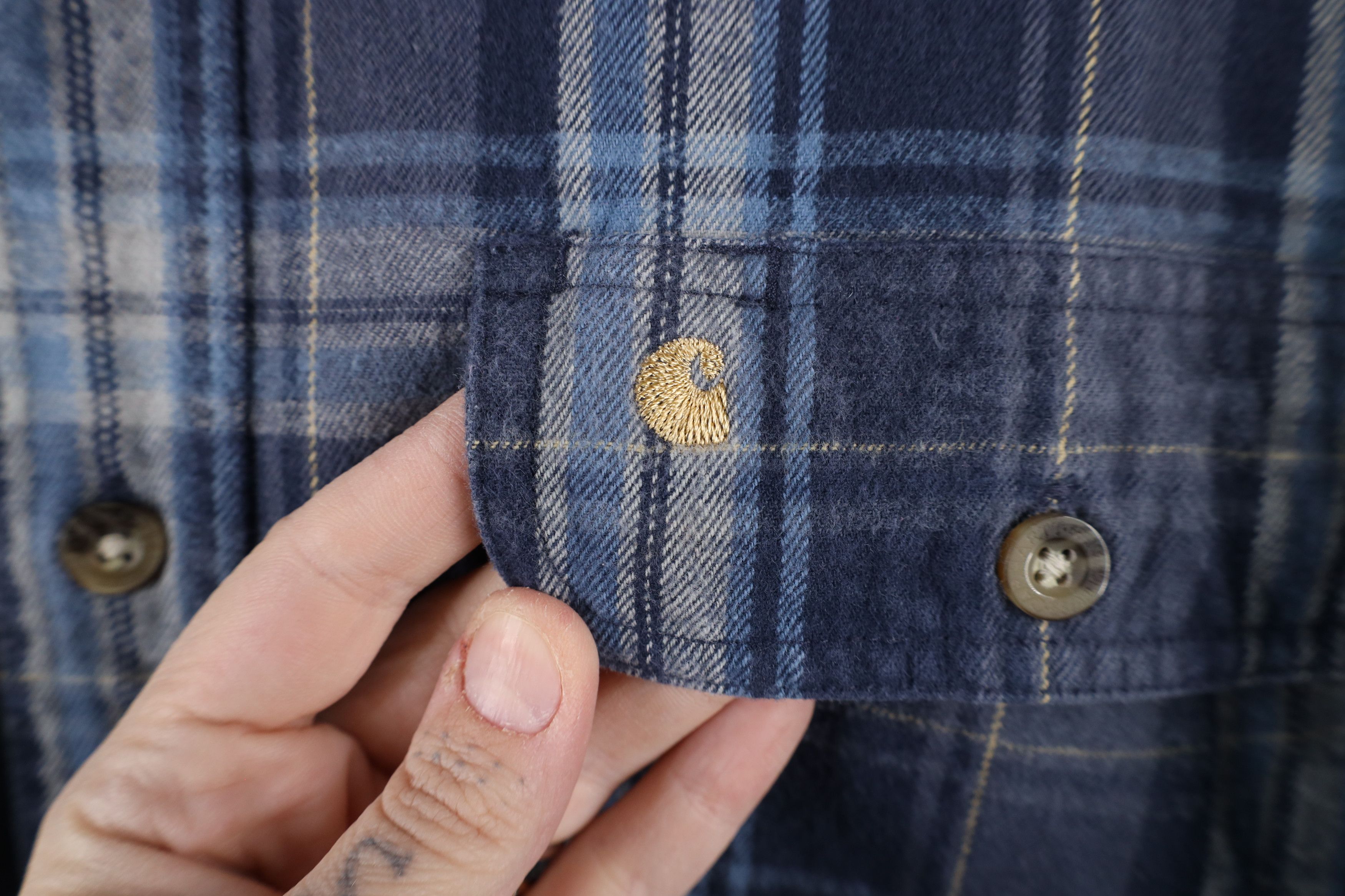 Carhartt × Vintage Vintage Carhartt Heavyweight Button Shirt Plaid Cotton Size US M / EU 48-50 / 2 - 4 Thumbnail