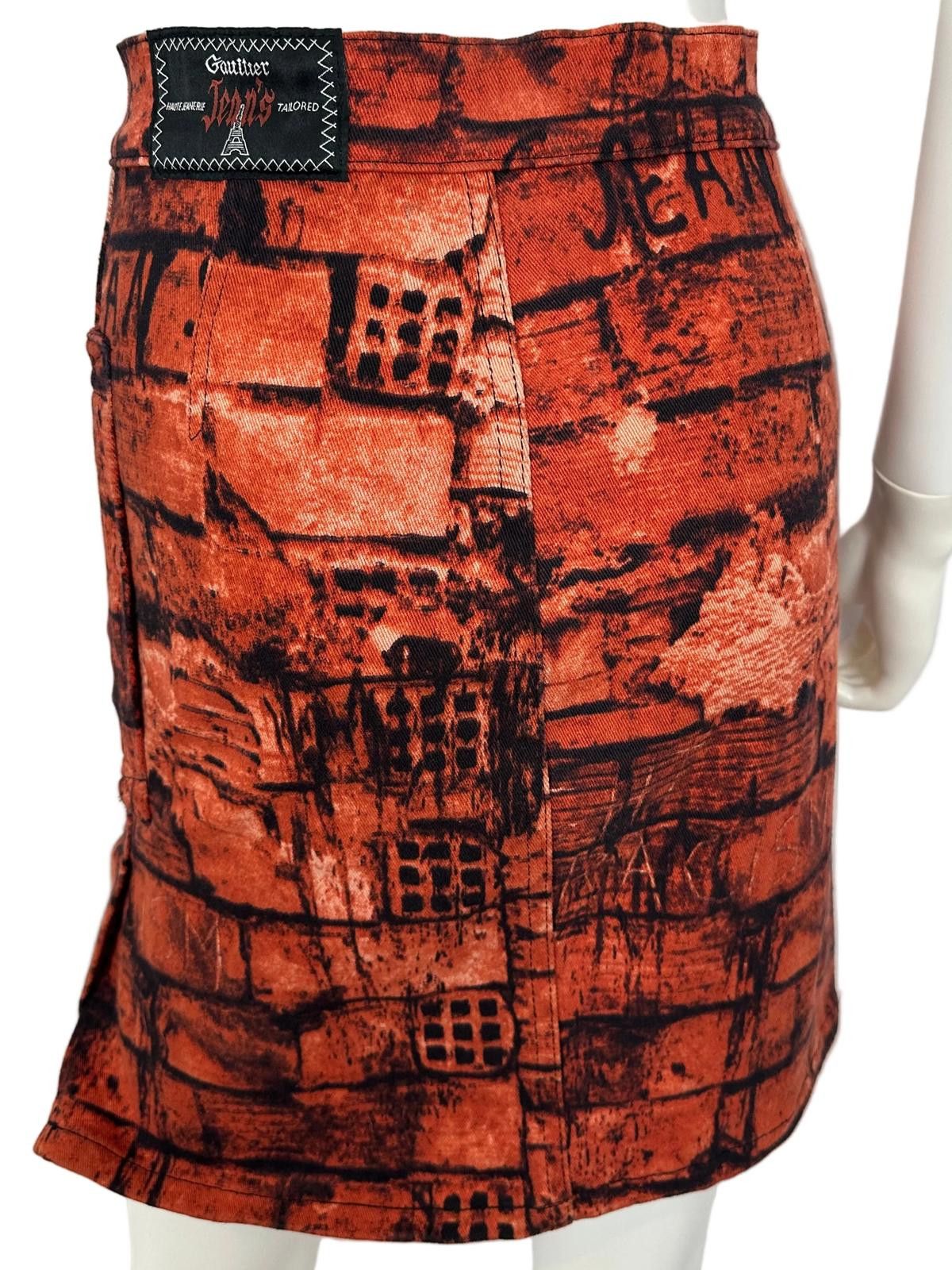 Jean Paul Gaultier Jean Paul Gaultier Jeans F/W 1997 Fight Racism Skirt Size 26" / US 2 / IT 38 - 2 Thumbnail