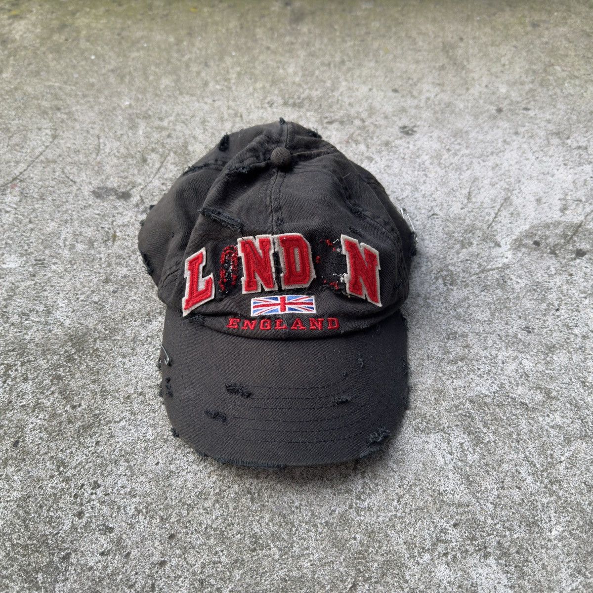 Vintage Thrashed Faded Distressed London Hat ERD Grunge Punk Size ONE SIZE - 6 Thumbnail