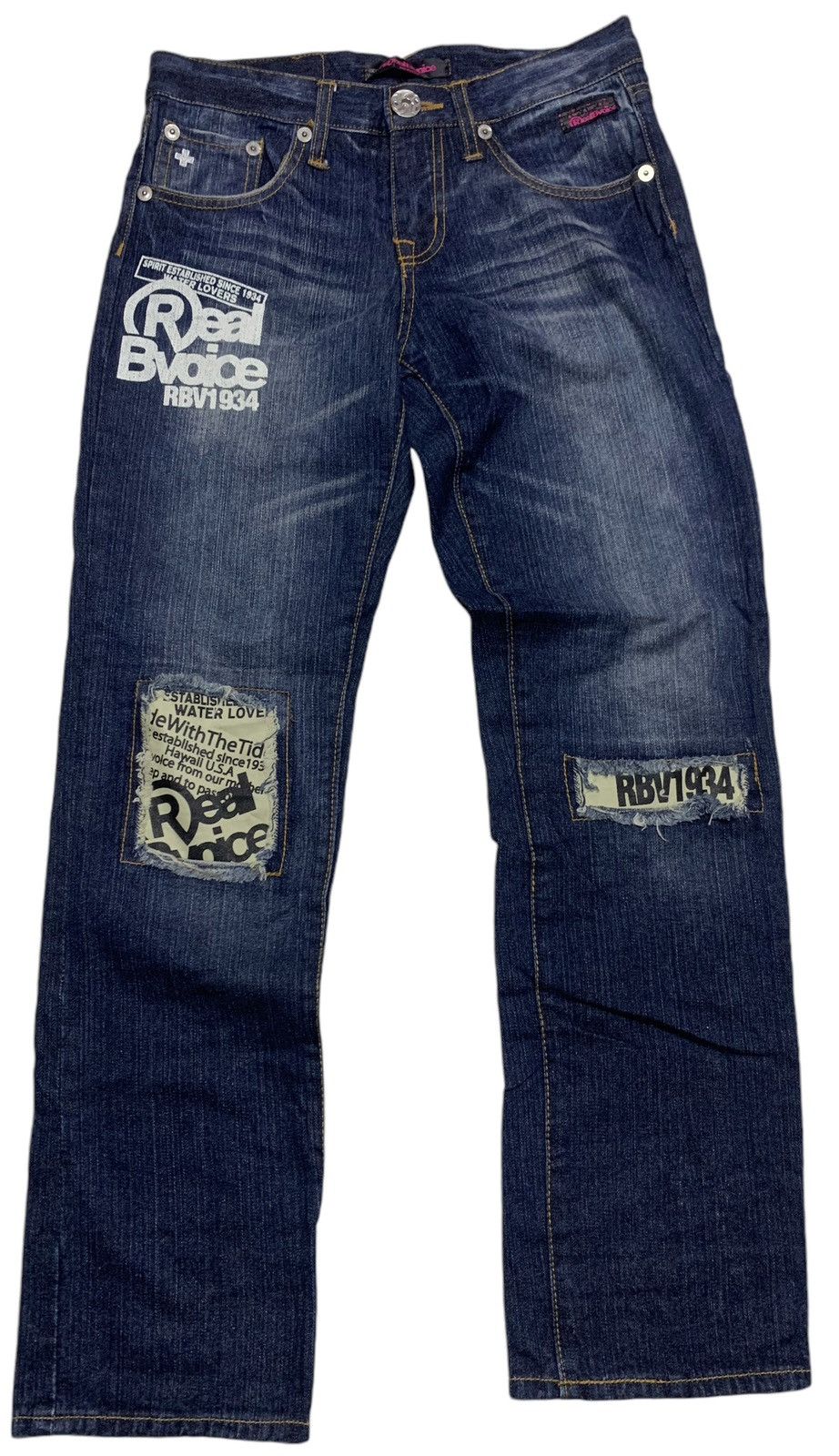 Other Real bvoice denim distressed and patchwork Size US 31 - 4 Thumbnail
