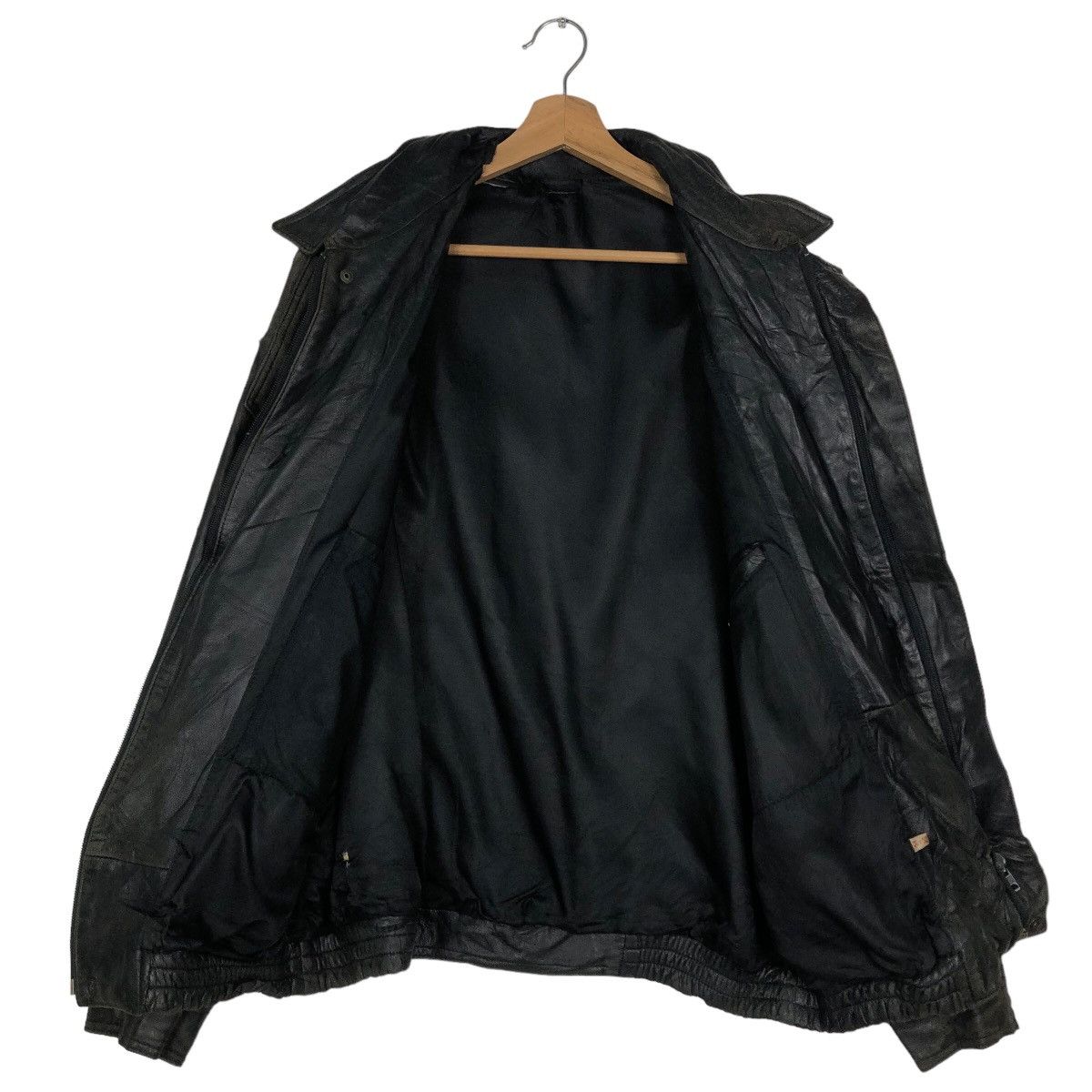 Japanese Brand Vintage Bomber Leather Jacket Biker Wear Issey Miyake Japan Size US M / EU 48-50 / 2 - 10 Thumbnail