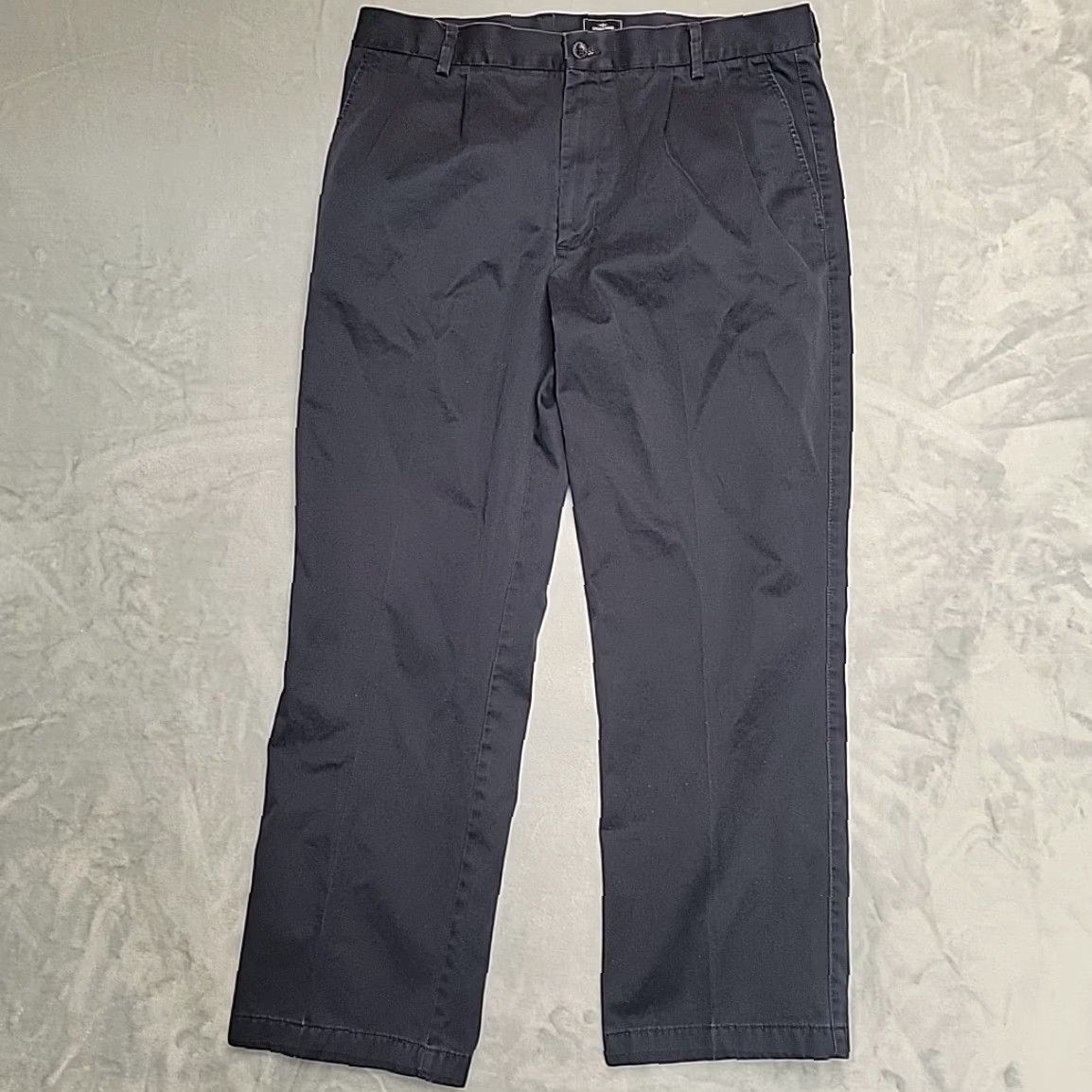 Dockers VINTAGE Dockers Pants Men 38x30 Navy Pleated Cuffed Classic Preppy Dress Trouser Y2K 90s Mens Pants Size US 38 / EU 54 - 2 Thumbnail