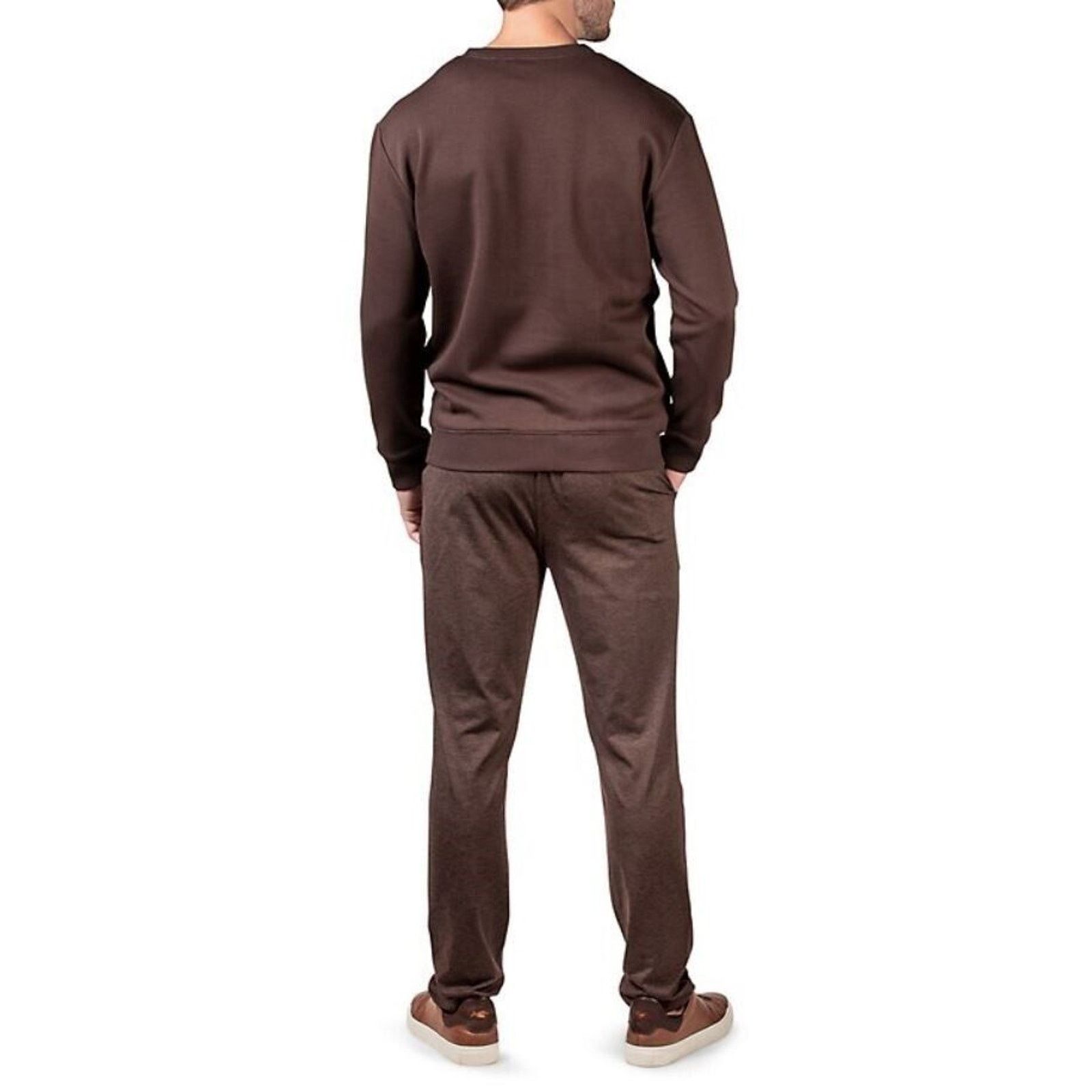The Unbranded Brand Natori Men's Espresso Brushed Fleece Sweatshirt Size XXL Size US XXL / EU 58 / 5 - 2 Thumbnail
