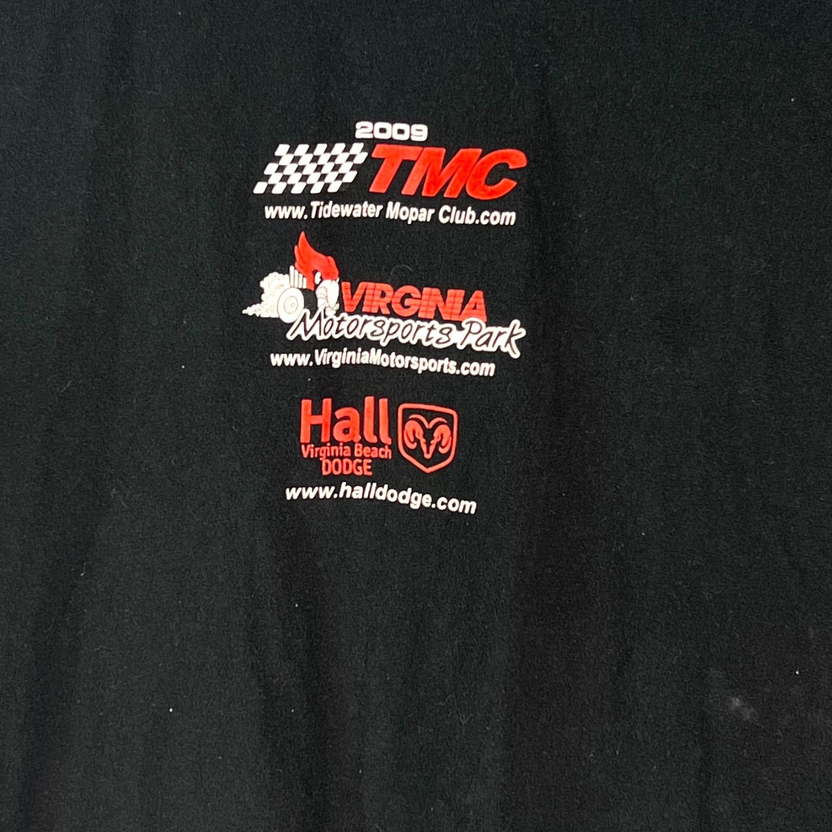 Vintage MOPAR Madness TMC Virginia Motorsports Park Mens Black T Shirt 2009 3XL Size US XXL / EU 58 / 5 - 3 Thumbnail