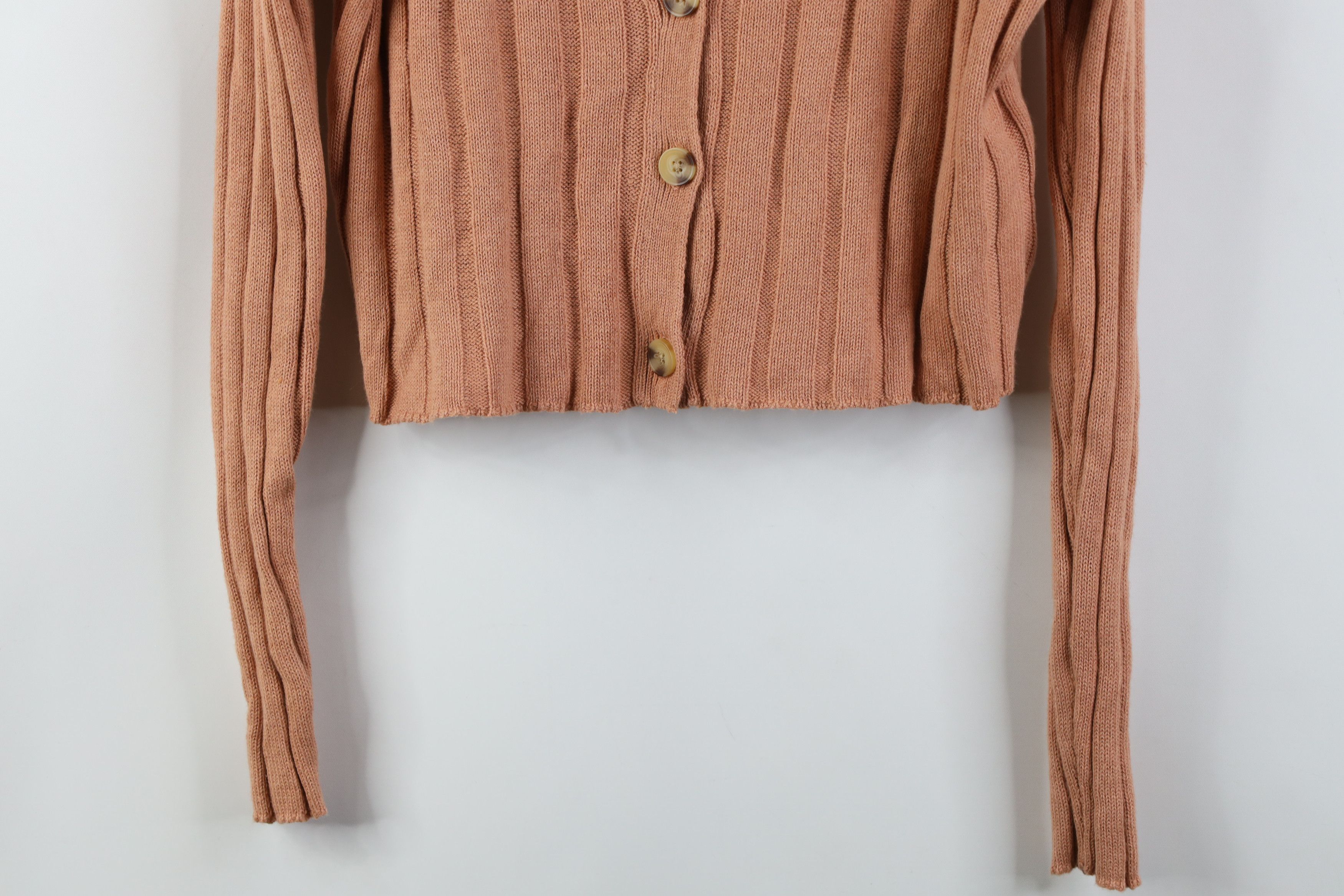 Aeropostale Vintage Y2K Aeropostale Cropped Ribbed Knit Cardigan Sweater Size S / US 4 / IT 40 - 3 Thumbnail