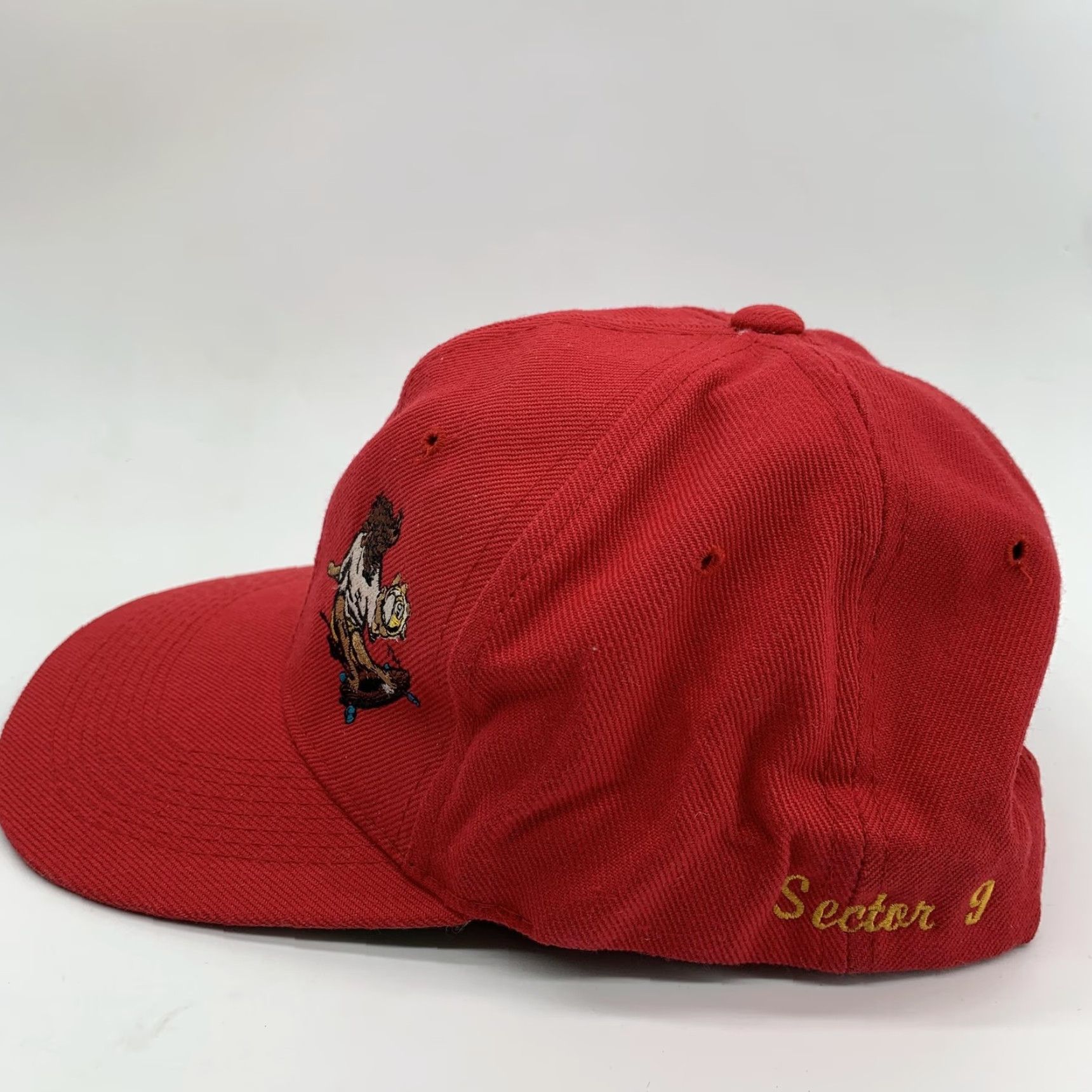 Logo 7 Sector 9 Hat Snap Back Mens Red Twill One Size Embroidered Logo Skateboard Size ONE SIZE - 4 Thumbnail