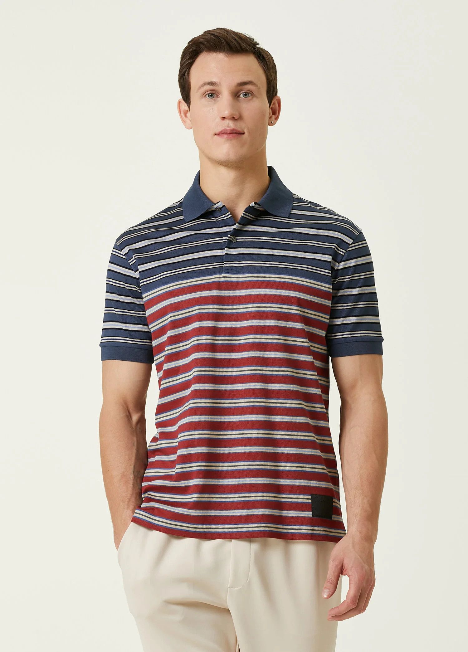 Paul Smith PAUL SMITH mainline red & blue striped polo shirt Medium Size US M / EU 48-50 / 2 - 1 Thumbnail