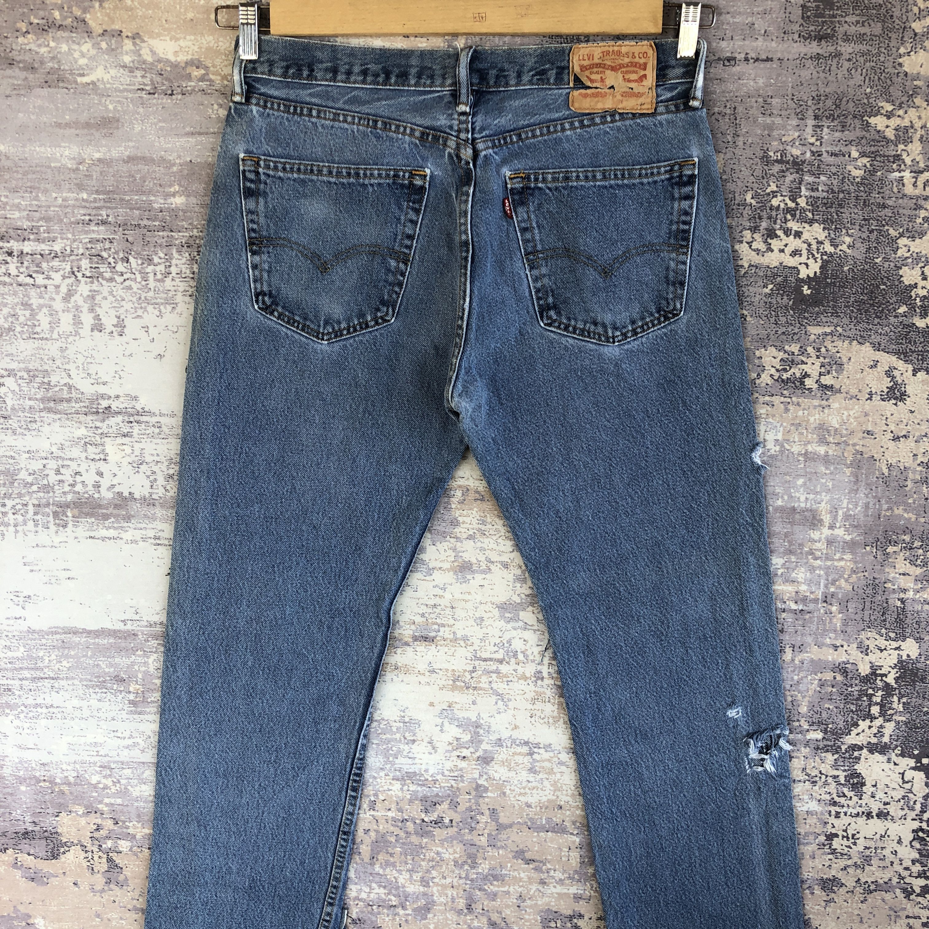 Levi's Vintage Levis Patchwork Distressed Jeans Levi's 505 Denim Size US 32 / EU 48 - 4 Thumbnail