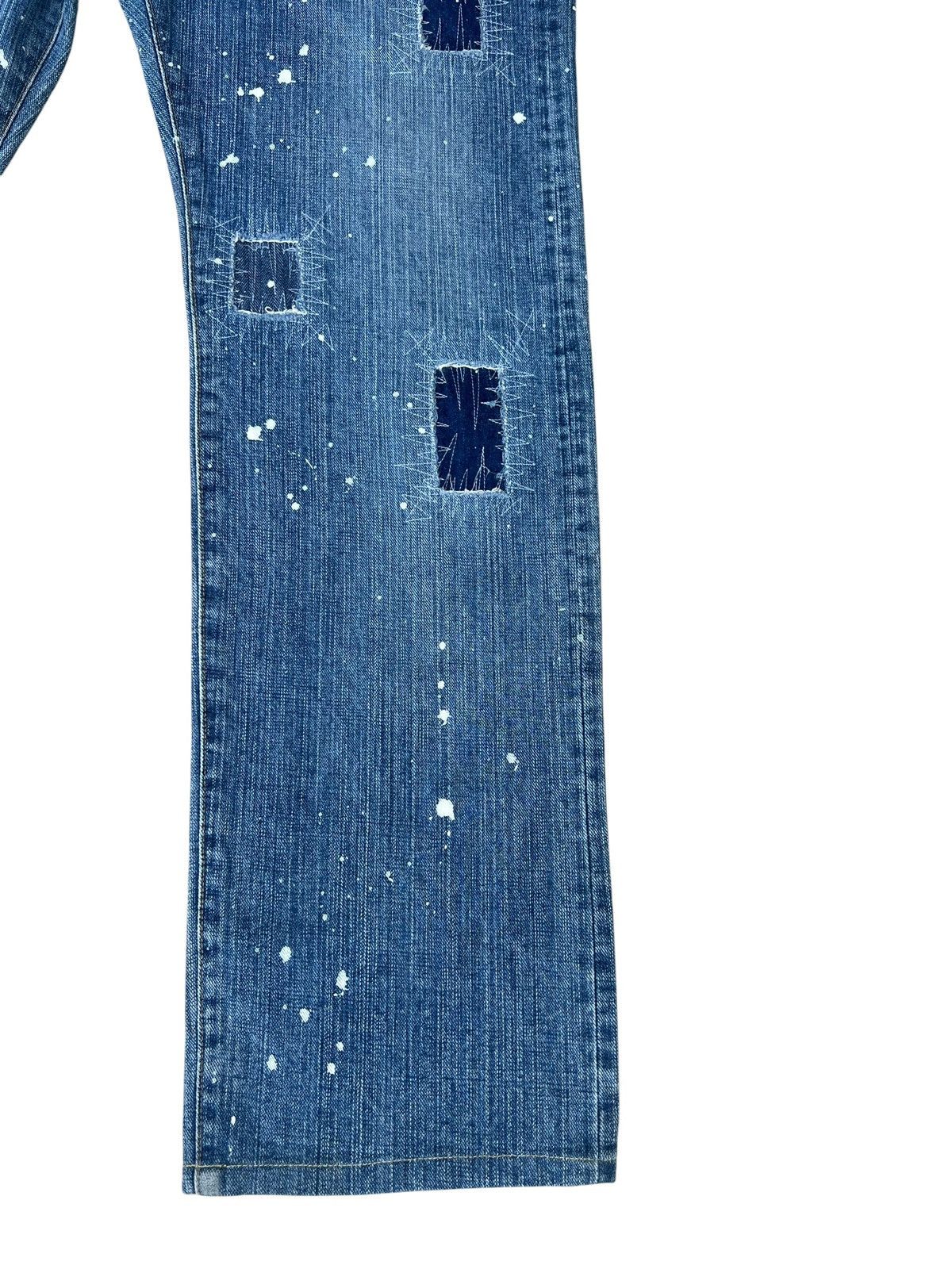Global Work Global Work Painter Distressed Patchwork Denim Jeans Size US 34 / EU 50 - 12 Thumbnail