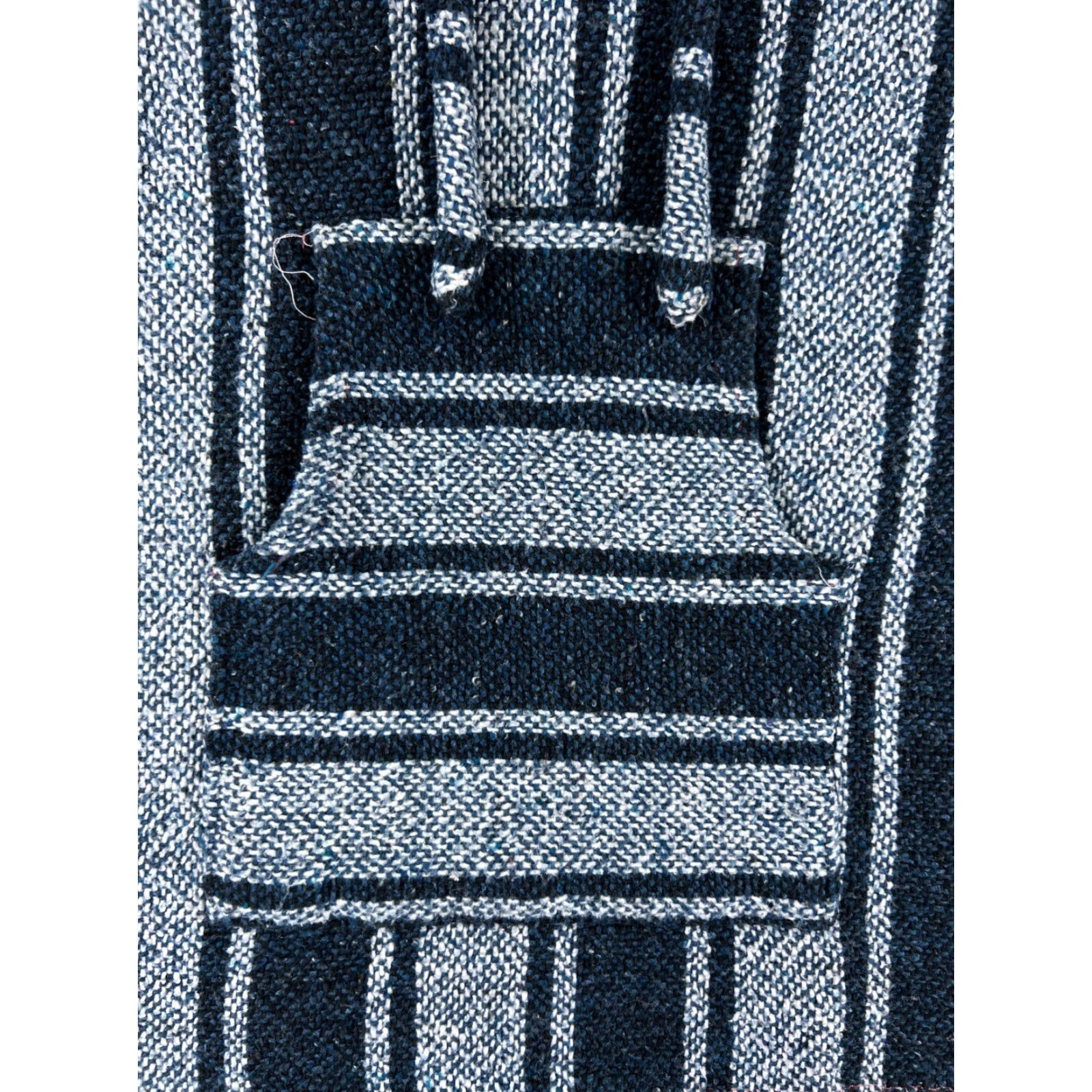 Vintage Baja Hoodie Men XL Blue Stripe Pocket Sweater Drug Rug Poncho Mexico Hooded Pullover All Seasons Casual Cardi B Size US XL / EU 56 / 4 - 6 Thumbnail