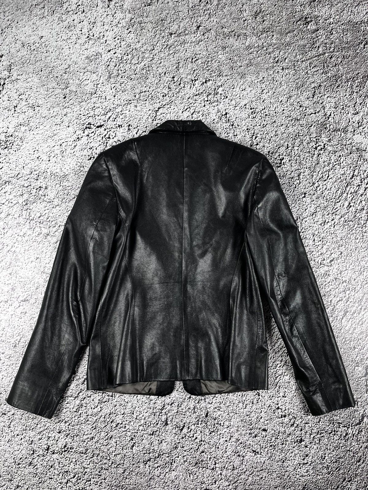 Genuine Leather Vintage Y2K Leather blazer jacket luxury avantgarde Size M / US 6-8 / IT 42-44 - 7 Thumbnail