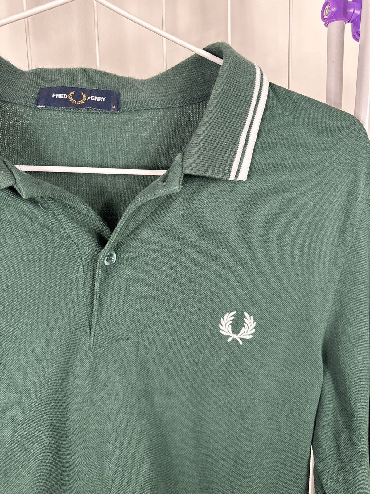 Fred Perry Fred Perry long sleeve polo medium green Size US M / EU 48-50 / 2 - 5 Thumbnail