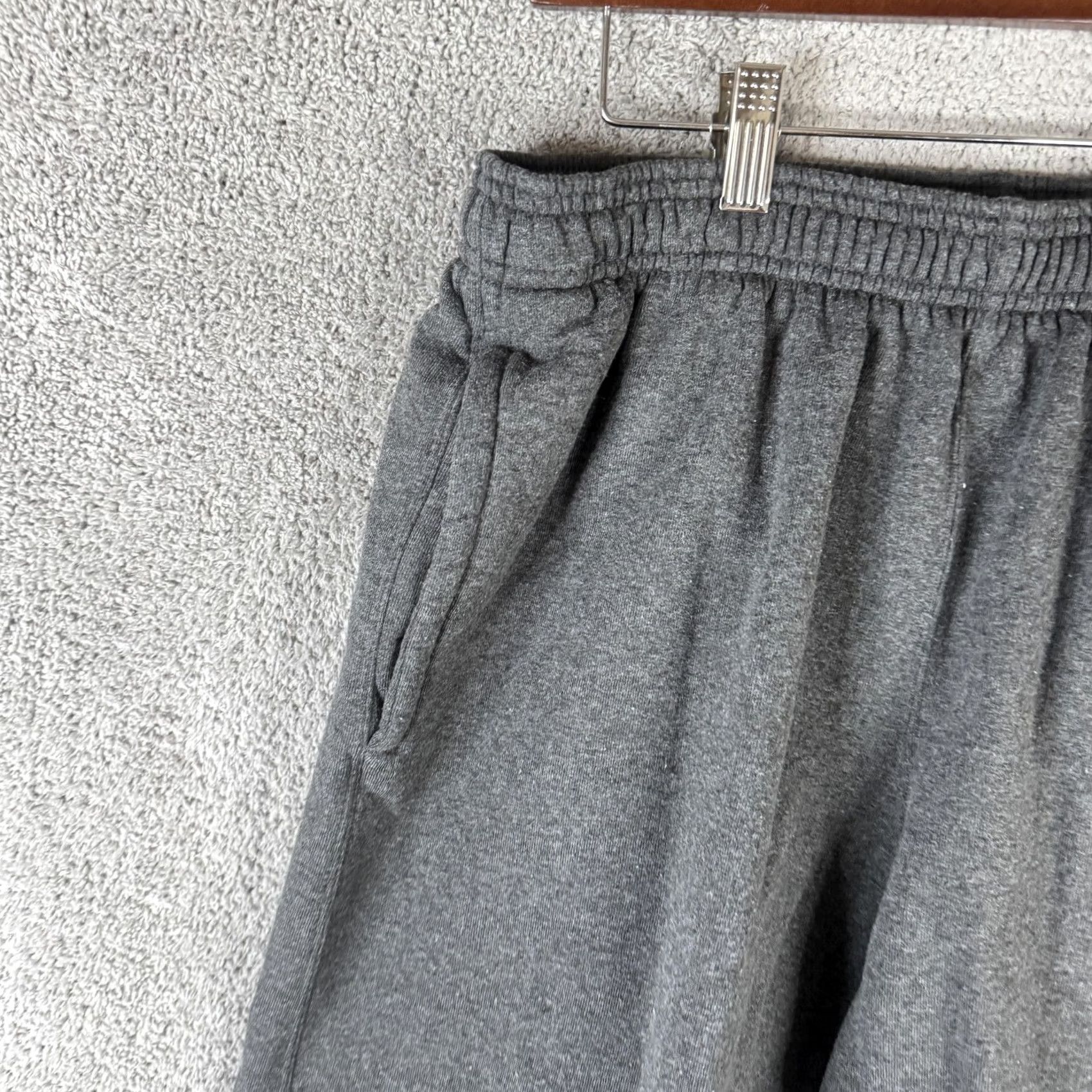 Champion Champion Sweatpants Mens Large Gray Fleece Open Bottom Elastic Waist Lounge Size US 33 - 2 Thumbnail