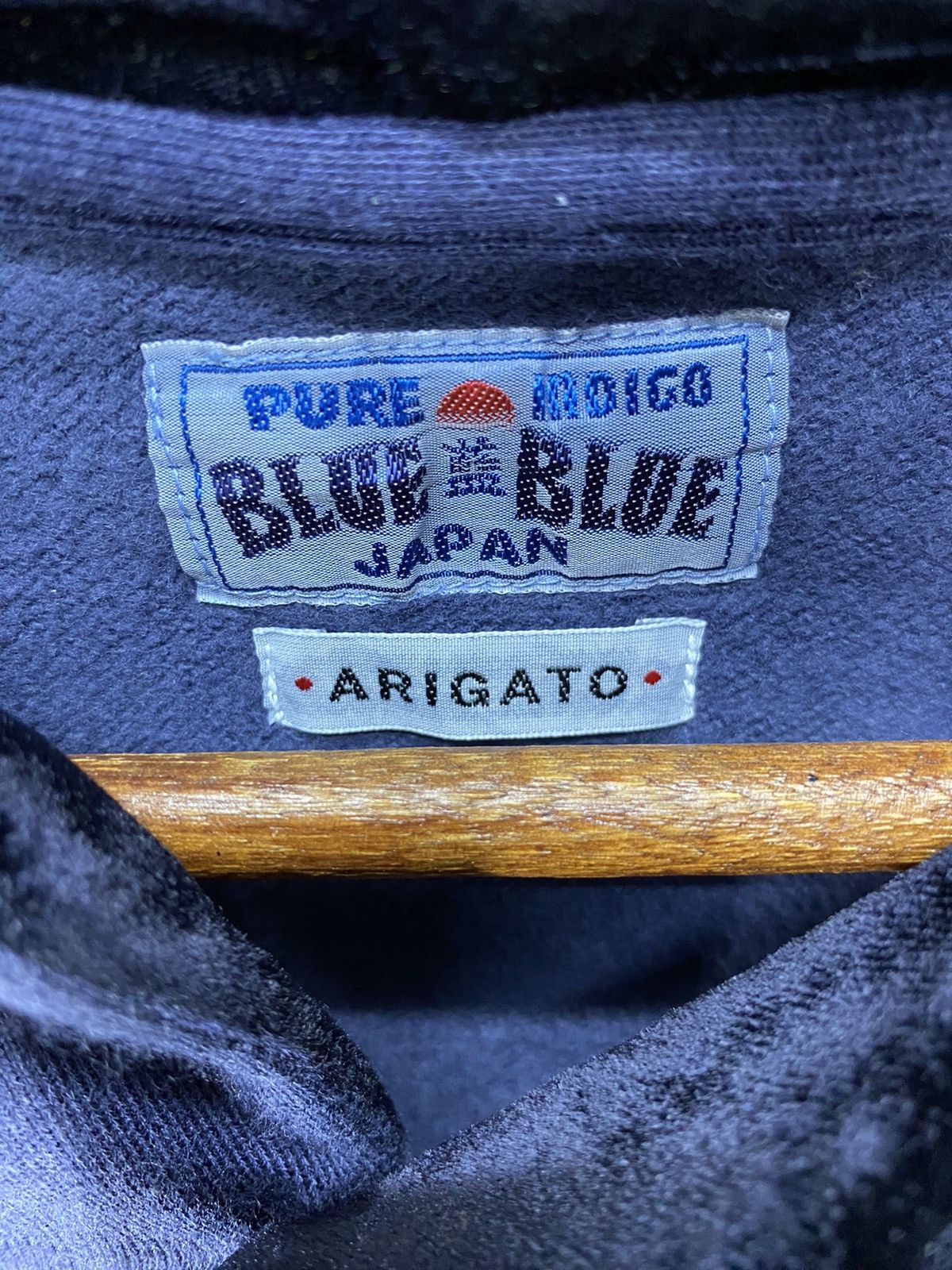 Blue Blue Japan Vintage Blue Blue Japan Pure Indigo Women Hoodie Button Up Size ONE SIZE - 6 Thumbnail