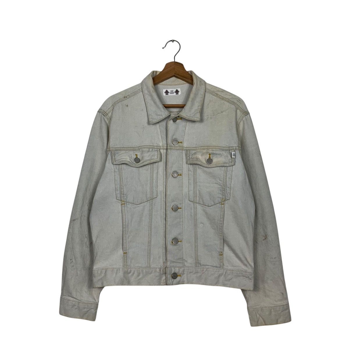 Studio Seven STUDIO SEVEN Embroidered Logo Washed Denim Jacket #2829-C128 Size US M / EU 48-50 / 2 - 3 Thumbnail