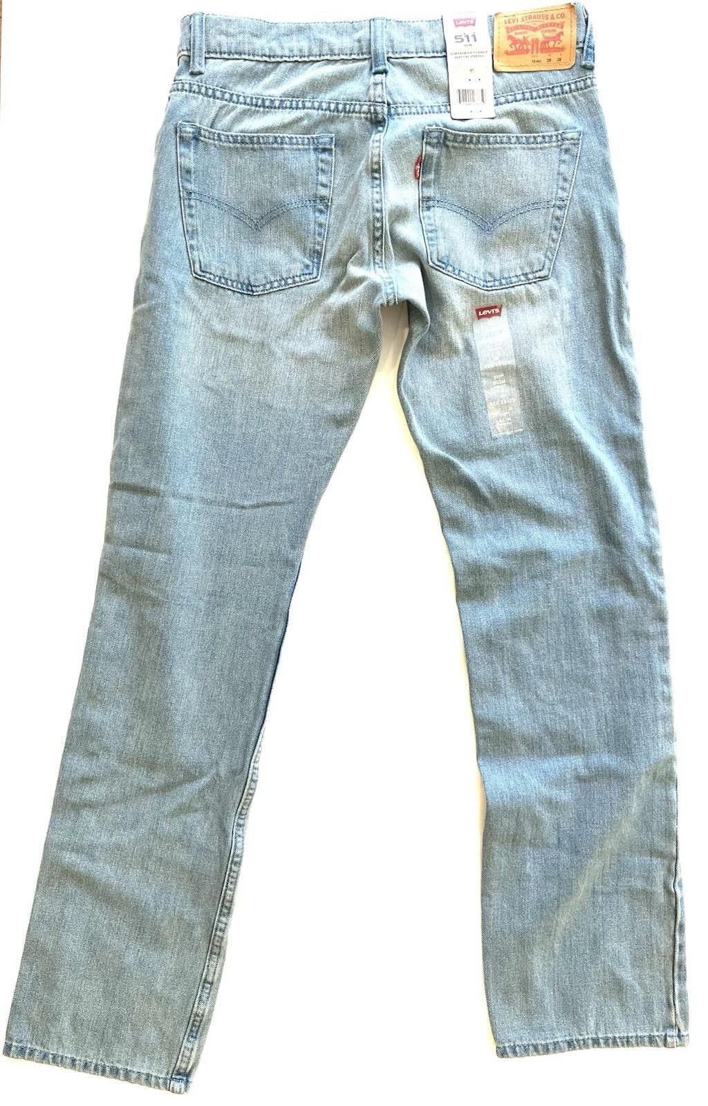 Levi's Levis 511 Slim Mens Jeans Lightweight Denim Fit Light Wash Size US 34 / EU 50 - 2 Thumbnail