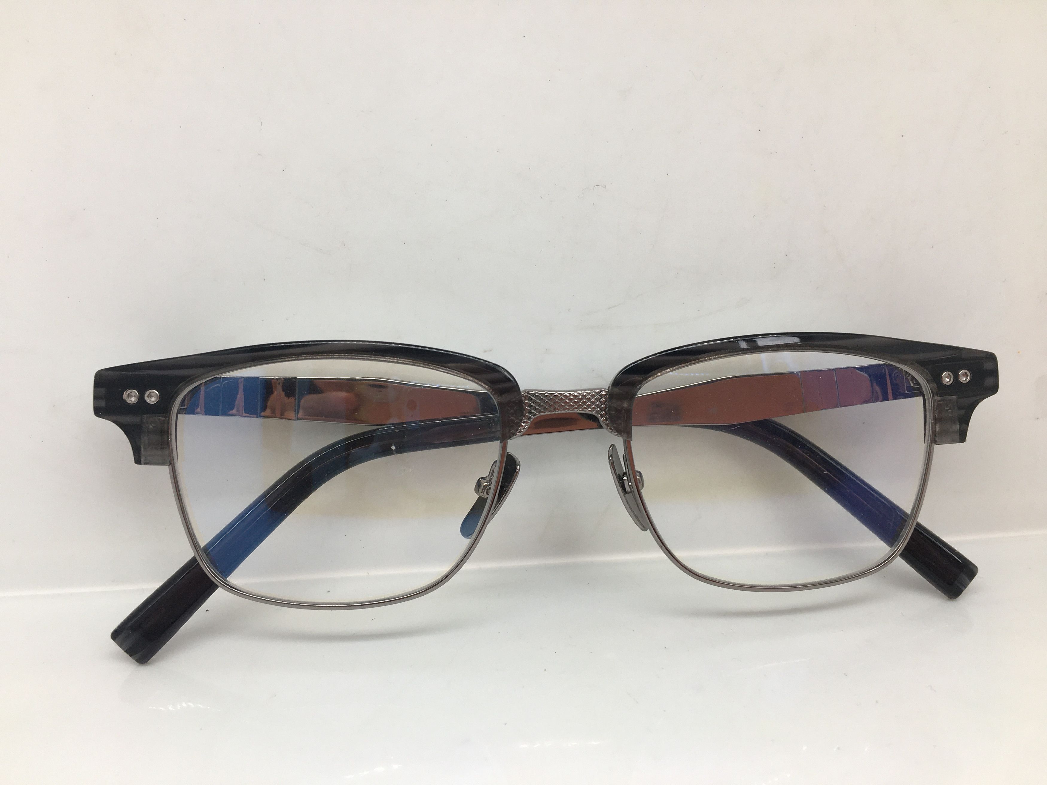 Other Mod Malcolm X Grey Silver Eyeglasses Frame Size ONE SIZE - 5 Thumbnail