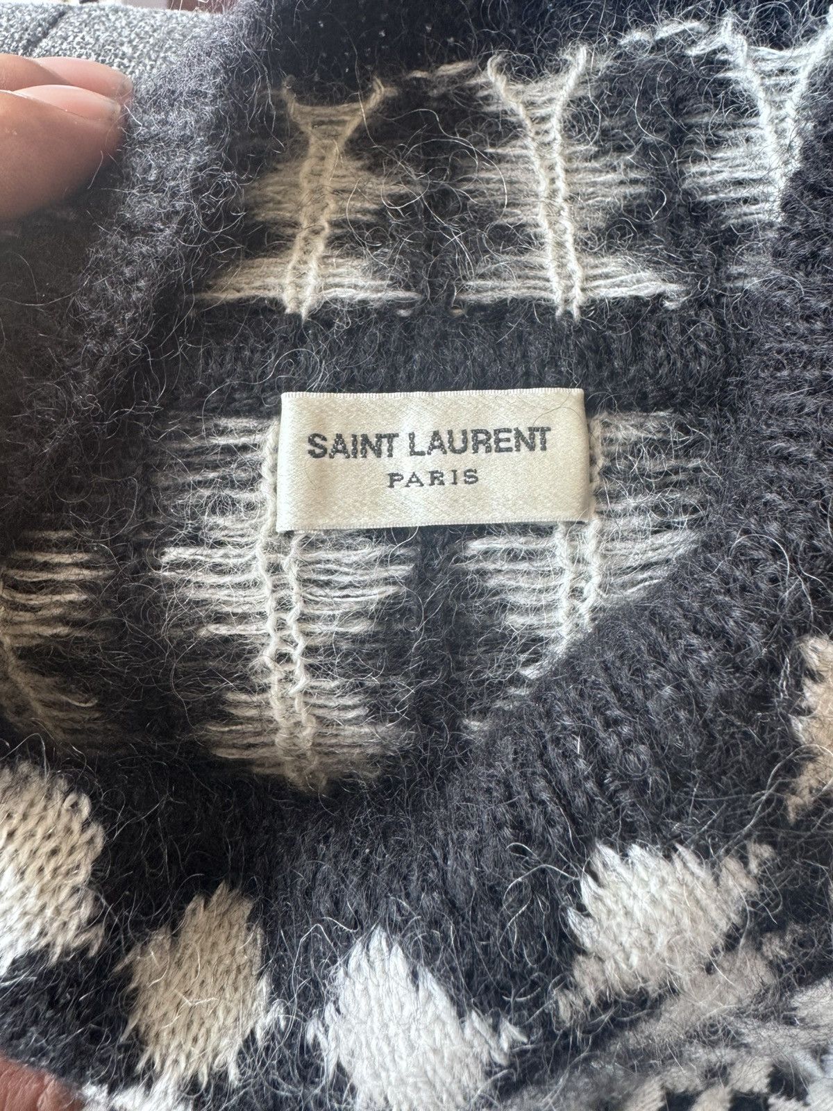 Saint Laurent Paris YSL Checkered Sweater Size US M / EU 48-50 / 2 - 5 Thumbnail