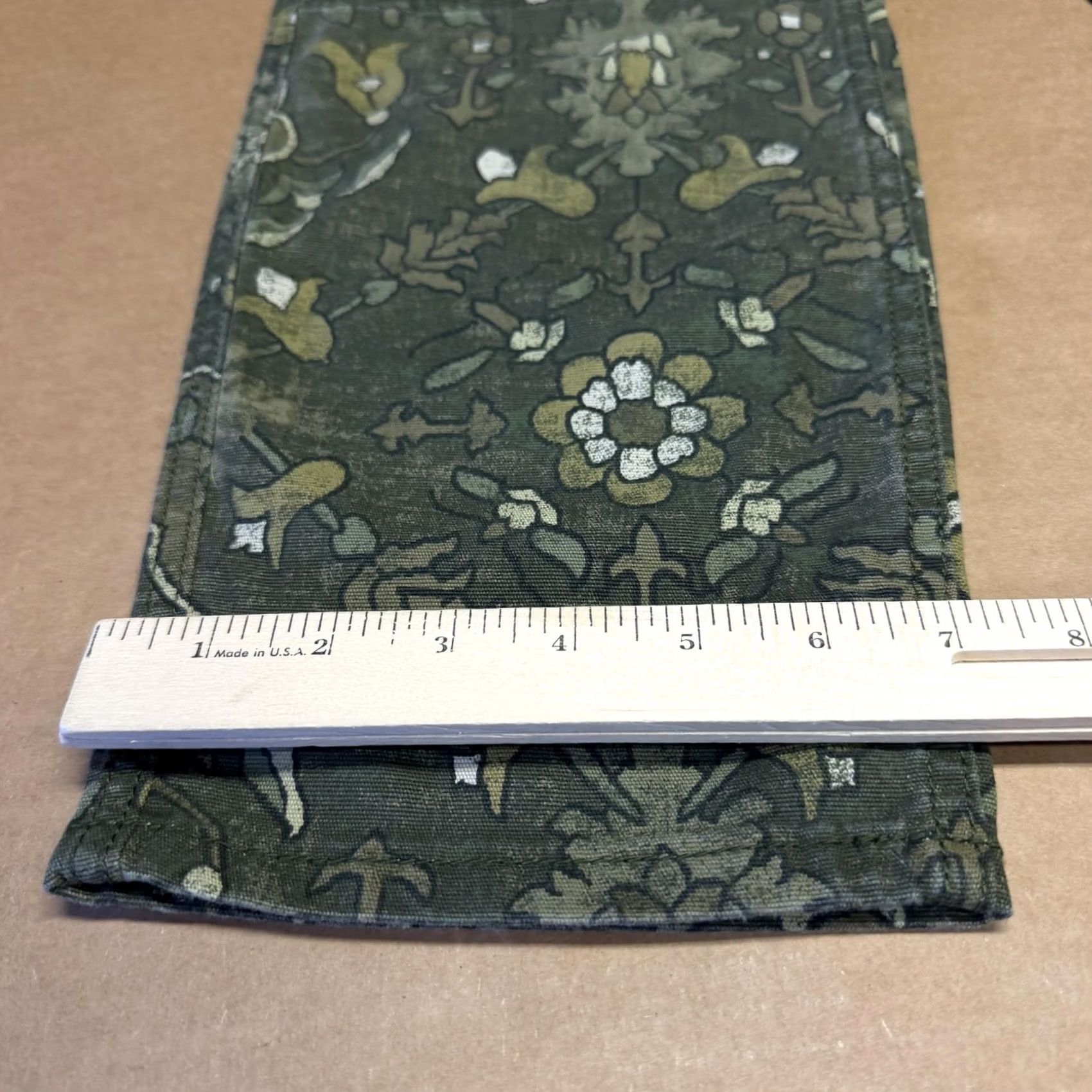 Anthropologie Anthropologie Pants Womens 27 Green Floral Twill Chino Relaxed Straight Pockets Button Fly Spring Casual Mens Womens Girls Boys? Size 27" / US 4 / IT 40 - 2 Thumbnail