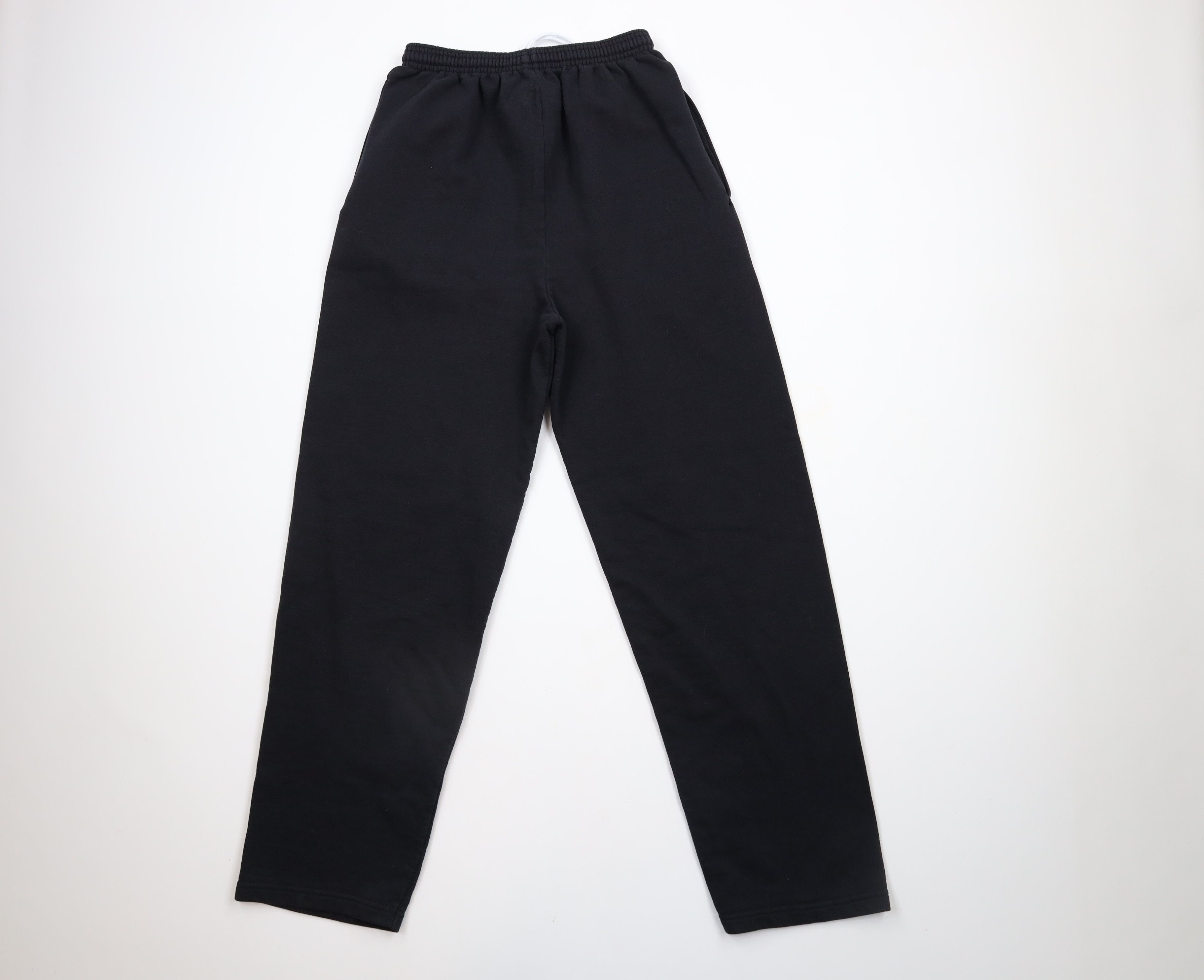 Vintage Vintage 90s Streetwear Faded Blank Wide Leg Sweatpants Black Size US 34 / EU 50 - 8 Thumbnail