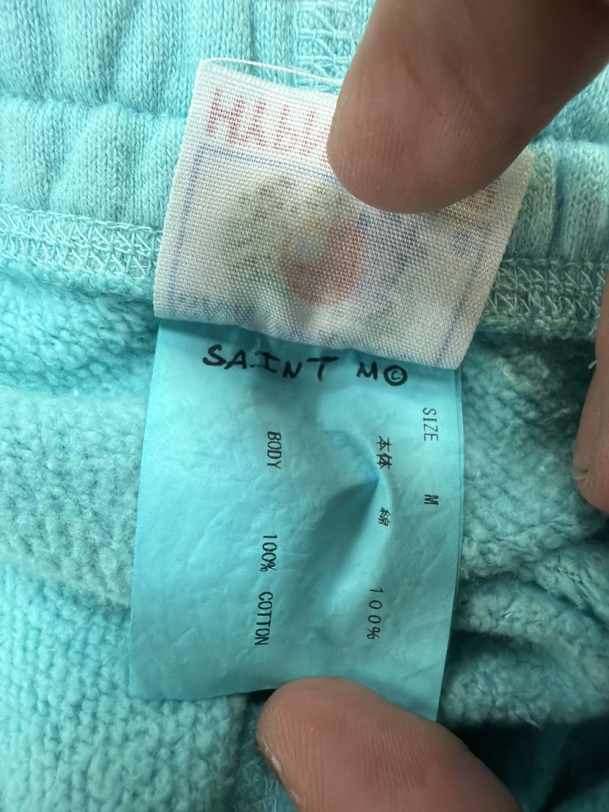 Saint Michael Saint Michael ribbon sweat pant teal white Tiffany medium Size US 32 / EU 48 - 4 Thumbnail