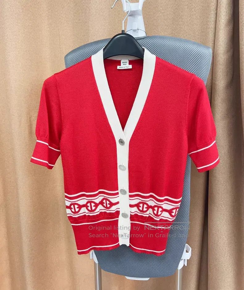 Hermes Hermes Printed Knit Top with Cashmere and Silk Size XS / US 0-2 / IT 36-38 - 1 Thumbnail