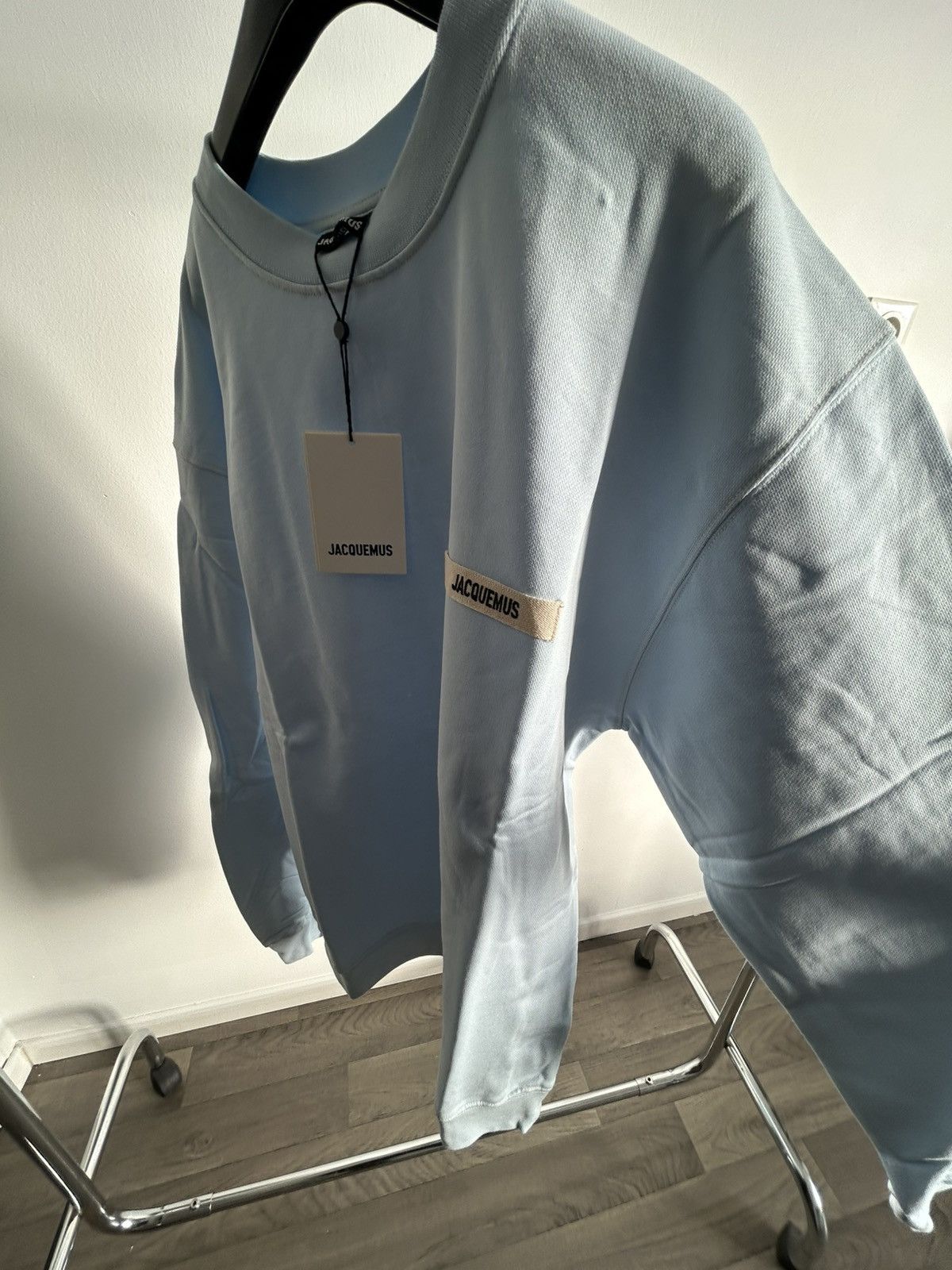 Jacquemus Jacquemus Gros Grain Hoodie in blue Light Size US M / EU 48-50 / 2 - 2 Thumbnail