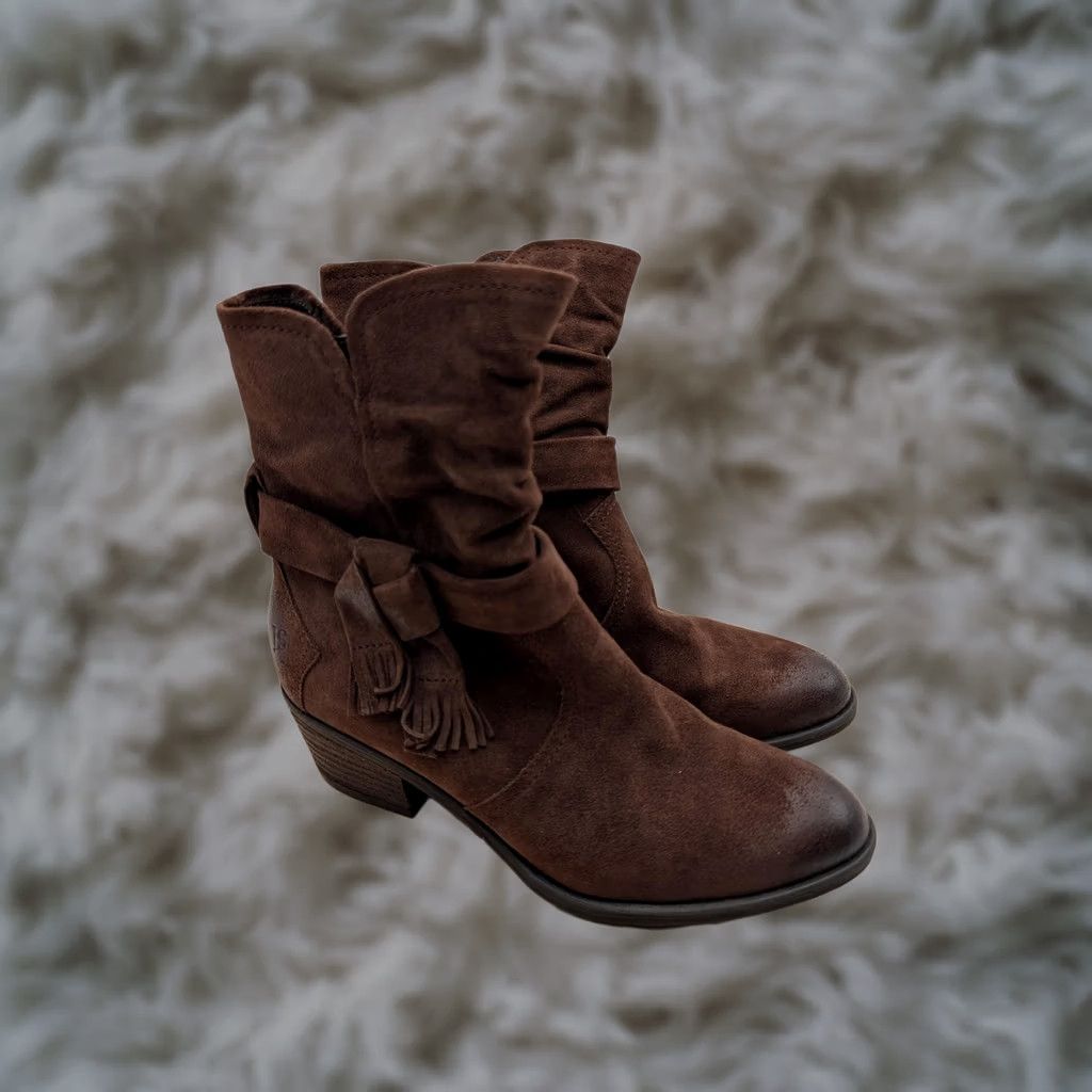 Vintage Josef Seibel Boots Womens 6.5 Brown Suede Tassel Ankle Faux Fur Daphne 05 Boots Womens Brown Suede Tassel Ankle Faux Fur Daphne 05 Size US 7 / IT 37 - 1 Thumbnail