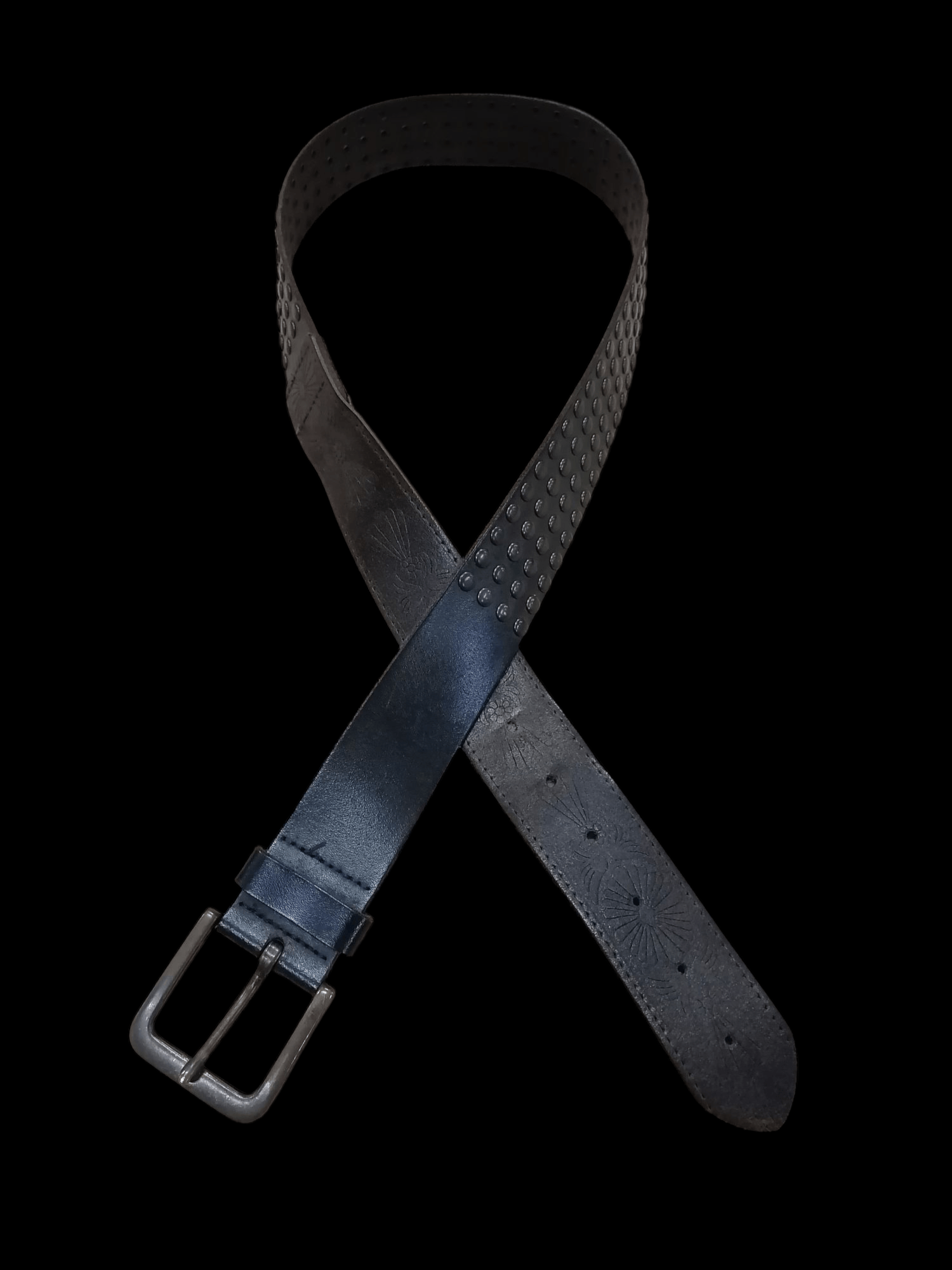 Designer × Genuine Leather × Vintage Uk Genuine Leather Studded Belts Size ONE SIZE - 5 Thumbnail
