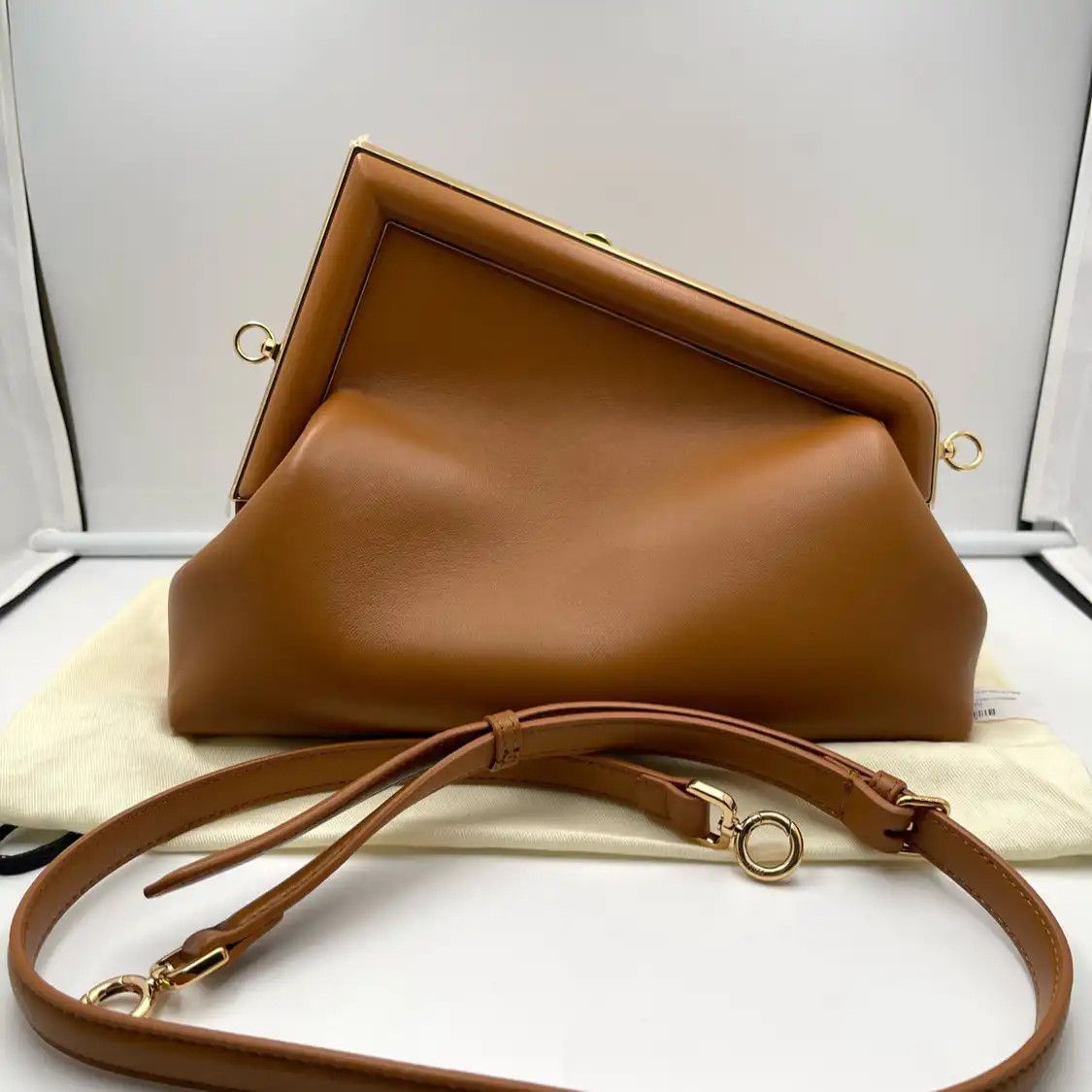 Fendi FENDI First Small brown sheepskin shoulder bag Size ONE SIZE - 1 Thumbnail