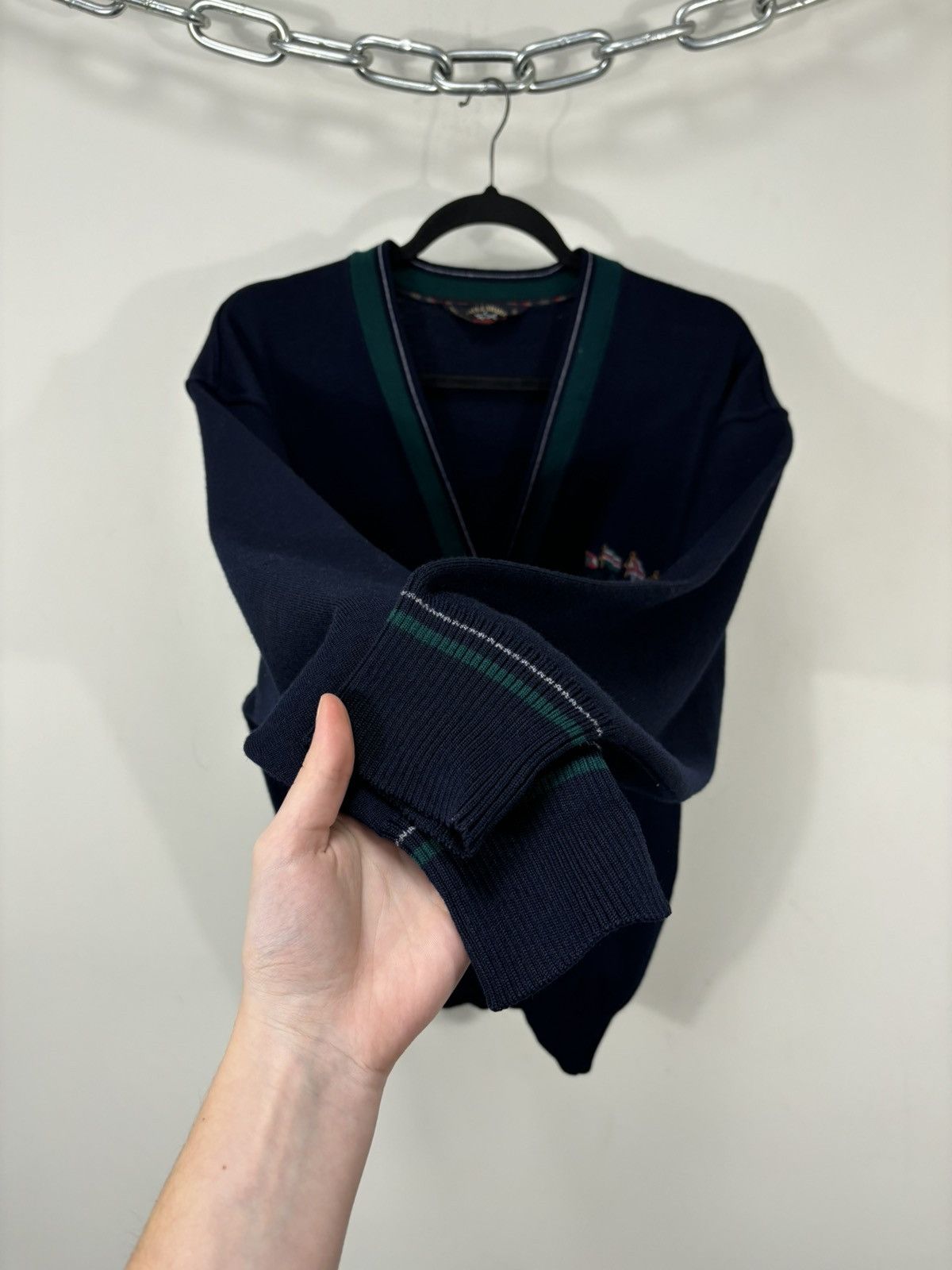 Paul & Shark Paul & Shark Navy Blue Wool Blend Pocket Cardigan Sweater Size US S / EU 44-46 / 1 - 8 Thumbnail