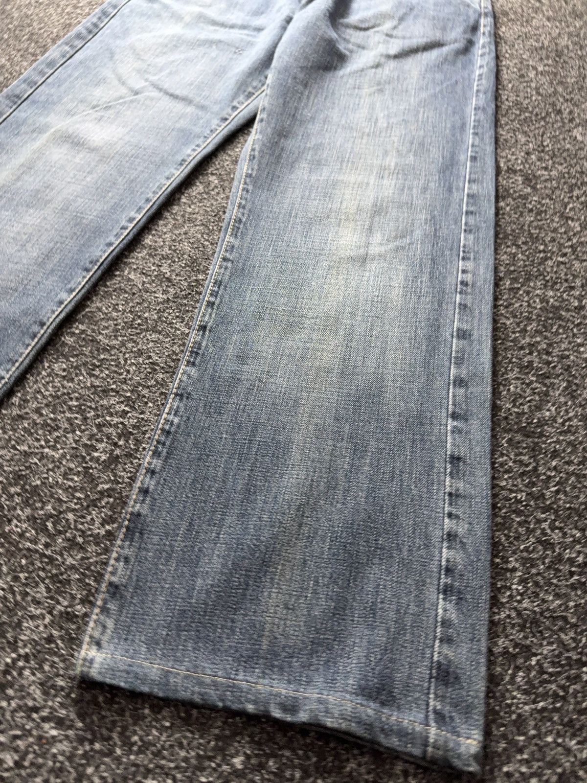 Hugo Boss Vintage 00s Distressed Hugo Boss Orange Blue Denim Jeans Size US 34 / EU 50 - 3 Thumbnail