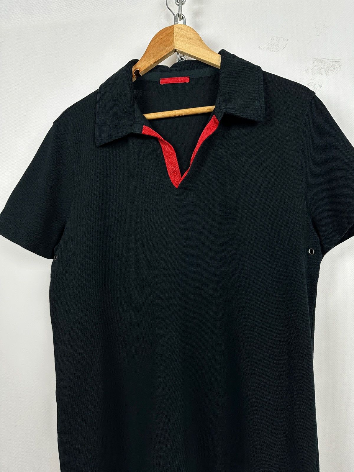 Prada Vintage Prada Sport Black Polo T-Shirt Size US M / EU 48-50 / 2 - 1 Thumbnail