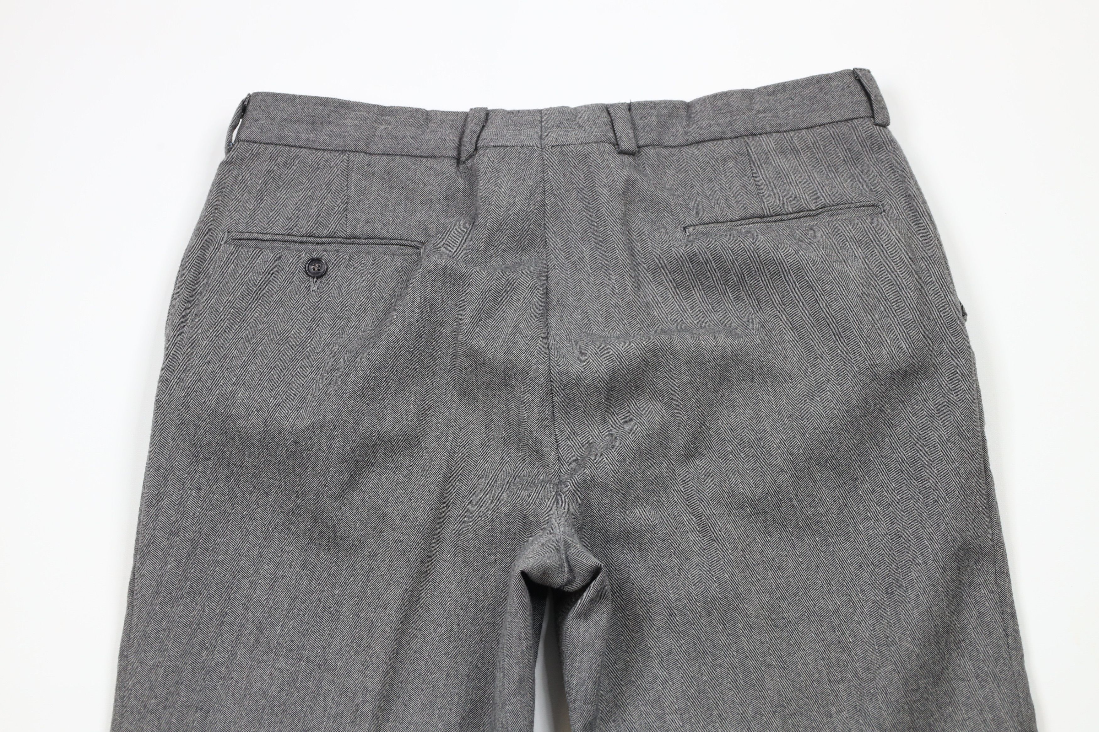 Vintage Vintage 70s Streetwear Wool Herringbone Wide Leg Chino Pants Size US 36 / EU 52 - 9 Thumbnail